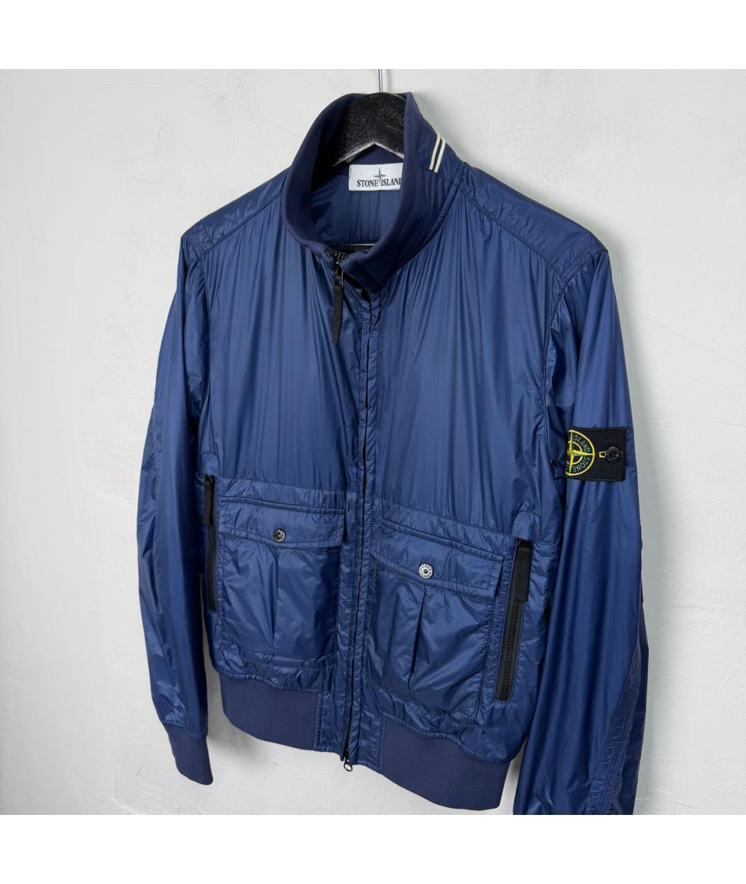 STONE ISLAND Темно-синяя полиамидовая куртка, фото 2