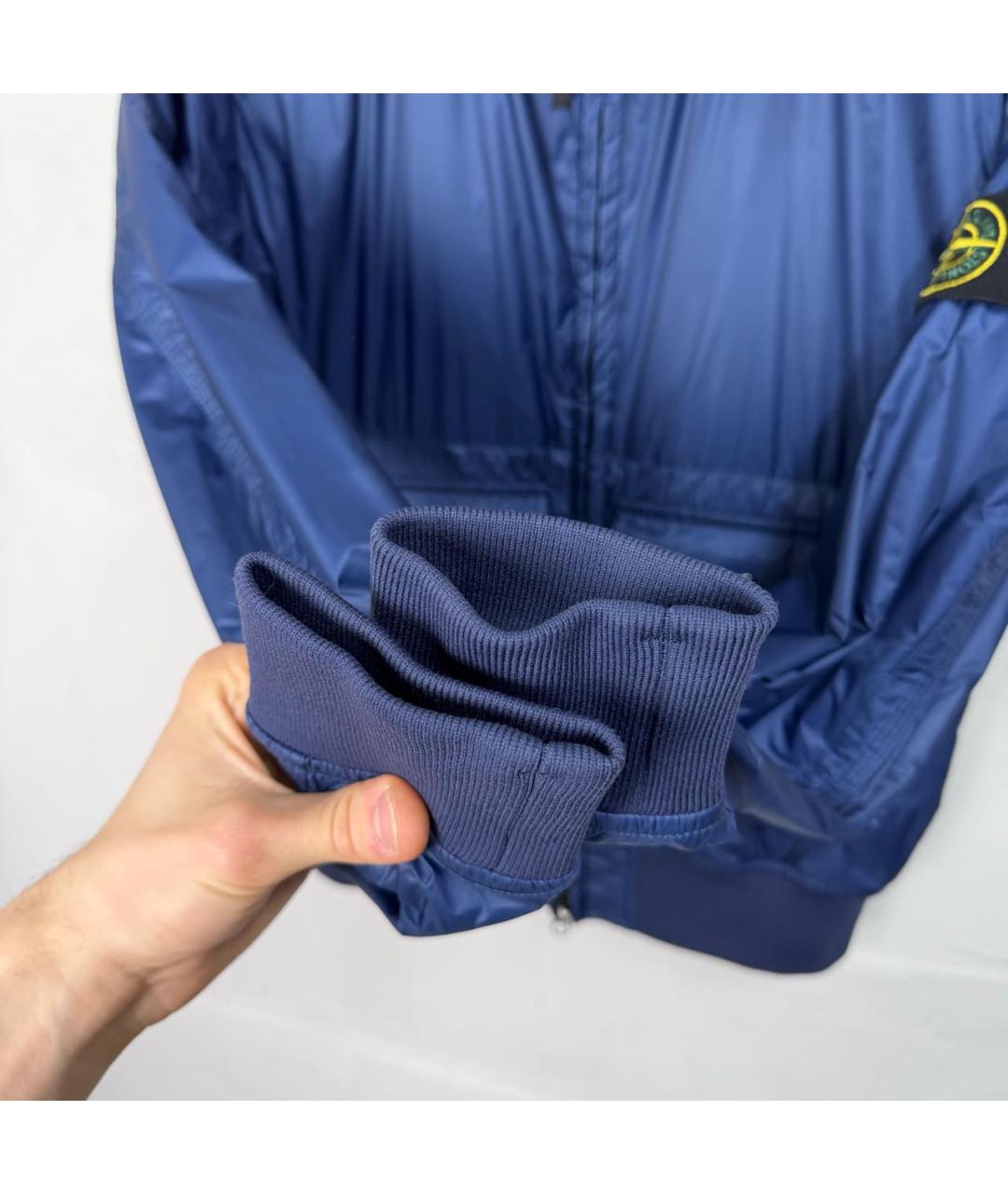 STONE ISLAND Темно-синяя полиамидовая куртка, фото 4