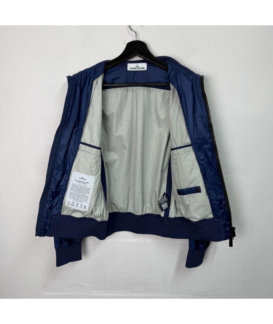 STONE ISLAND Темно-синяя полиамидовая куртка, фото 7