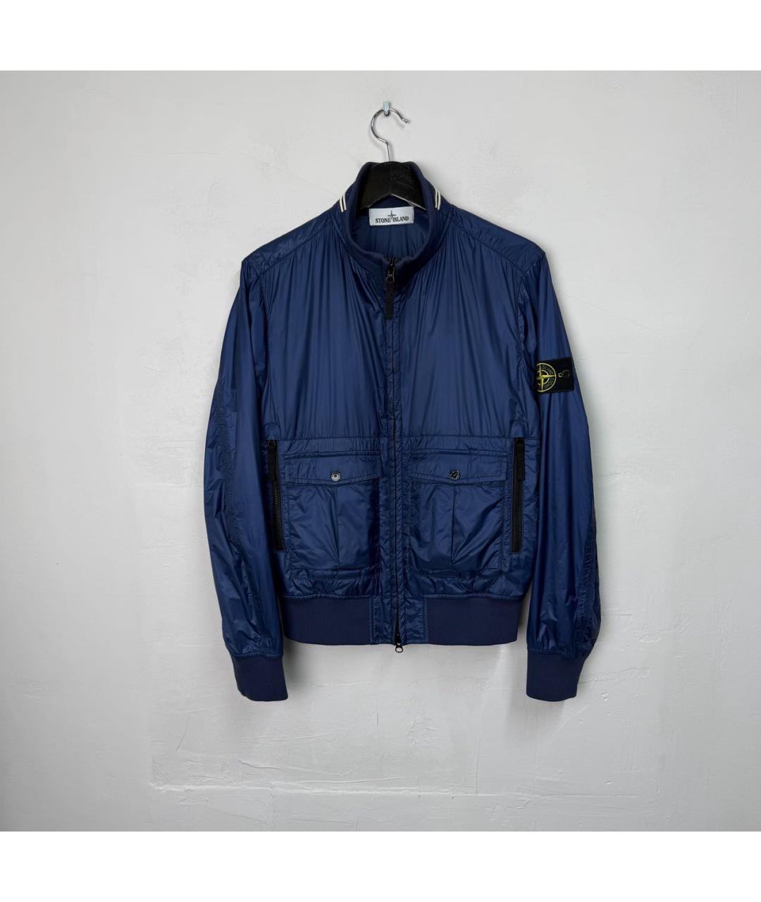 STONE ISLAND Темно-синяя полиамидовая куртка, фото 9