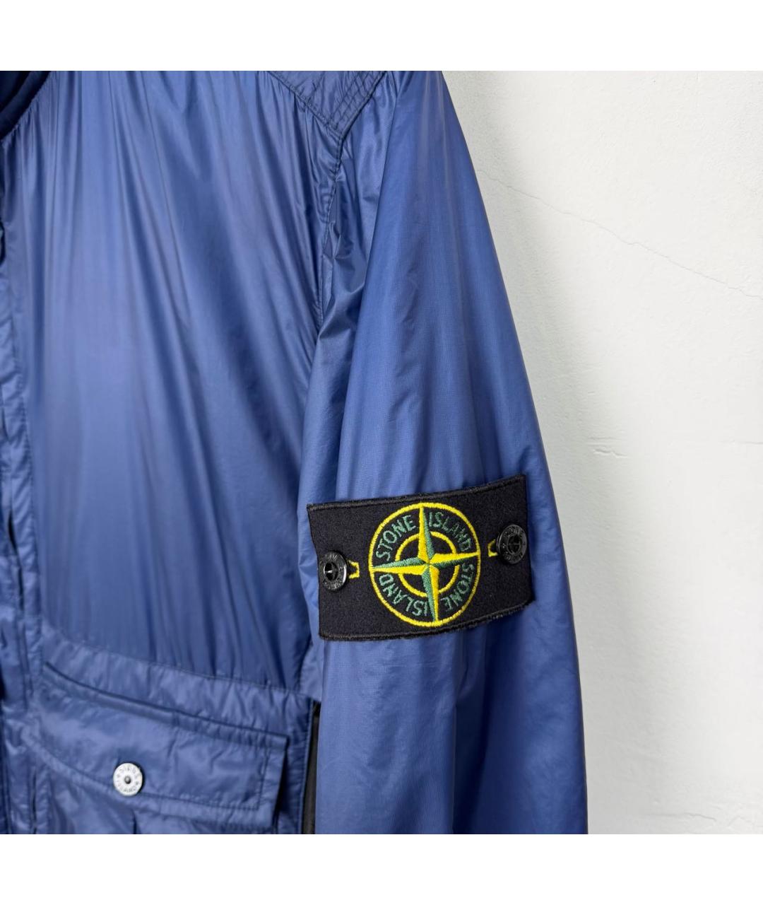 STONE ISLAND Темно-синяя полиамидовая куртка, фото 3