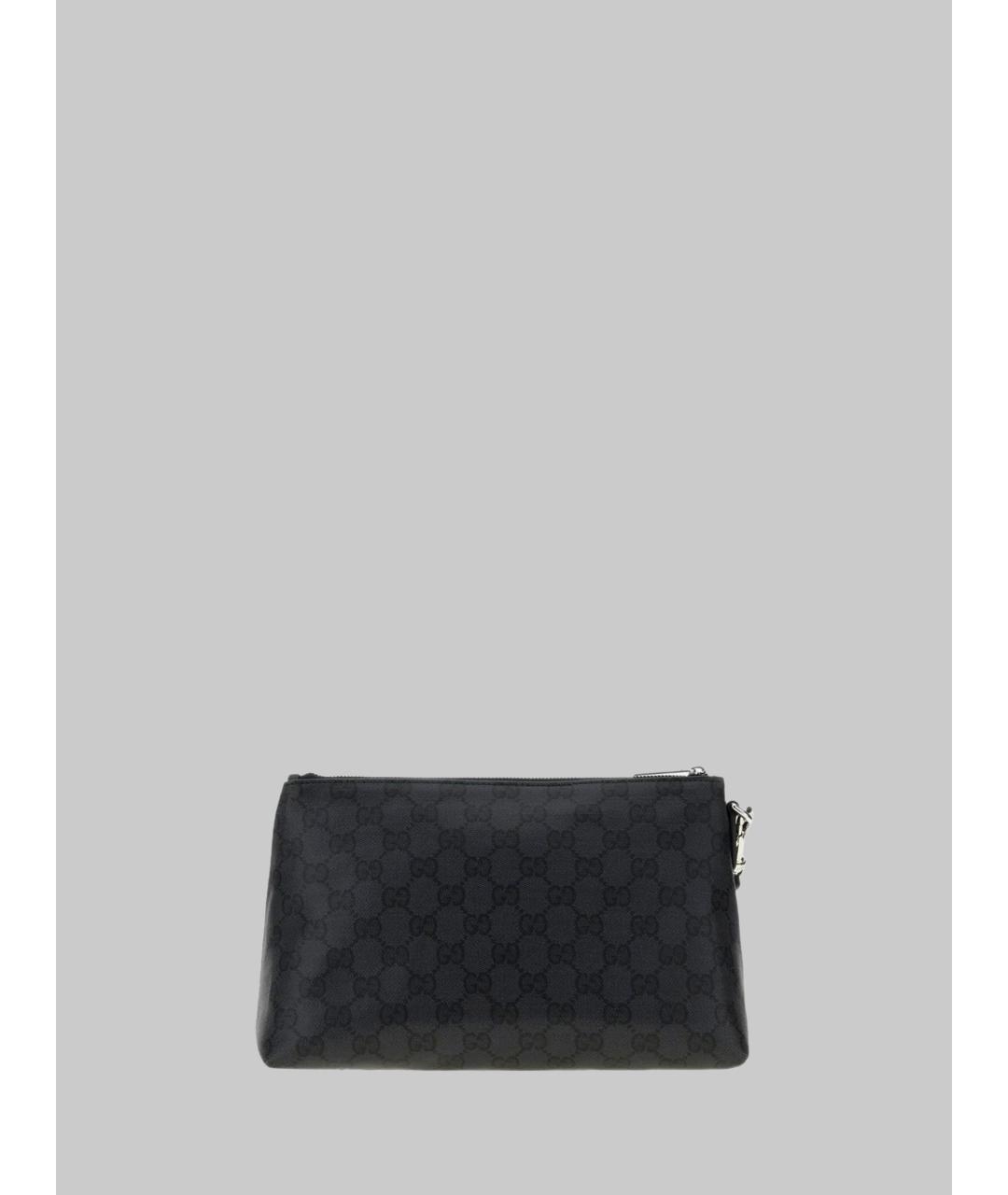 GUCCI Черная барсетка из канвы, фото 3
