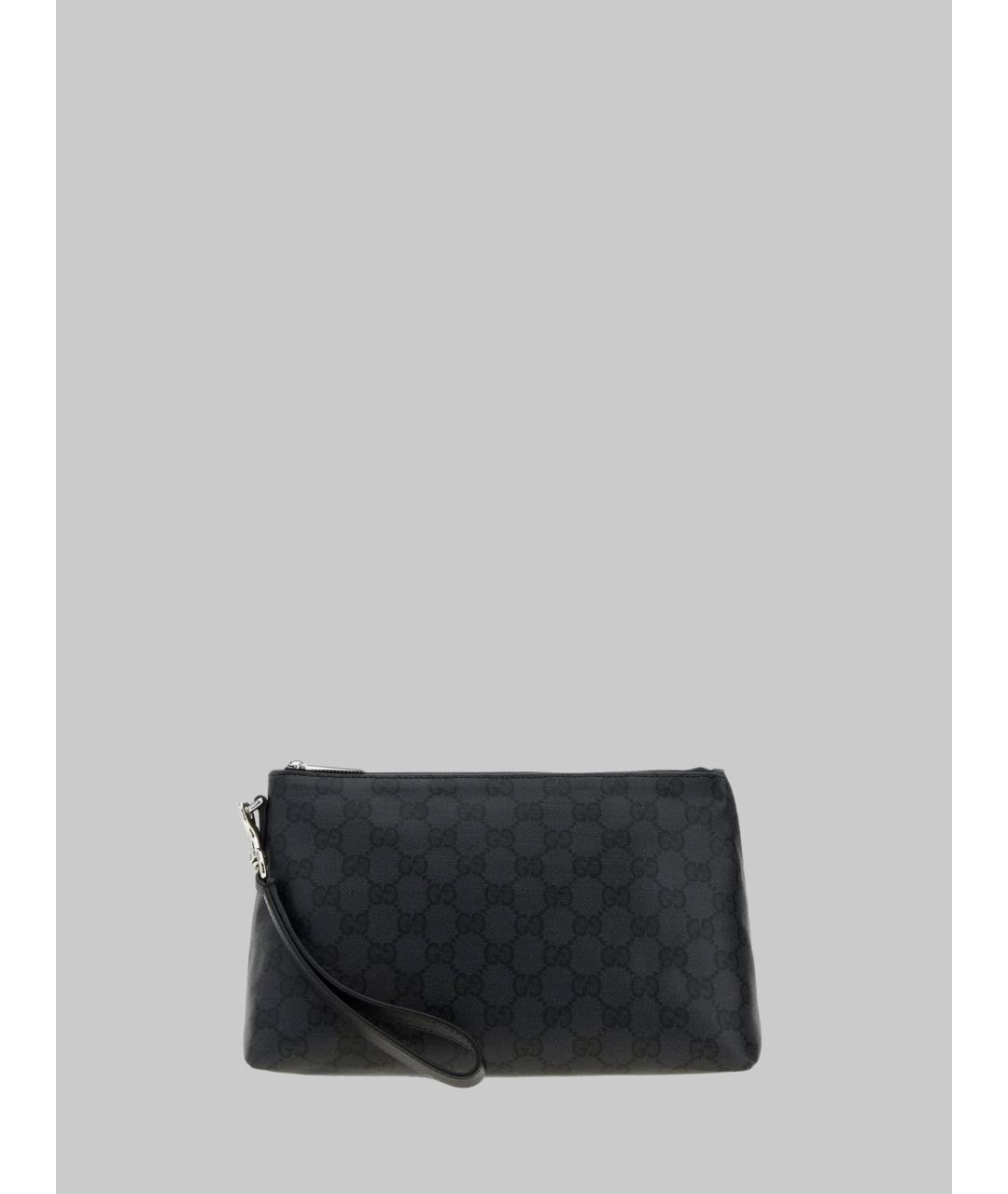 GUCCI Черная барсетка из канвы, фото 2