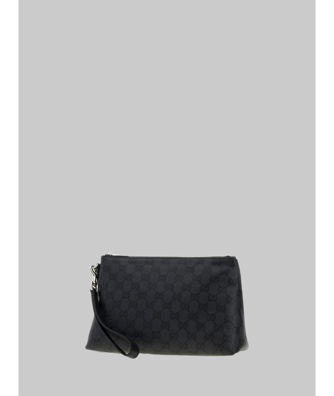 GUCCI Черная барсетка из канвы, фото 4