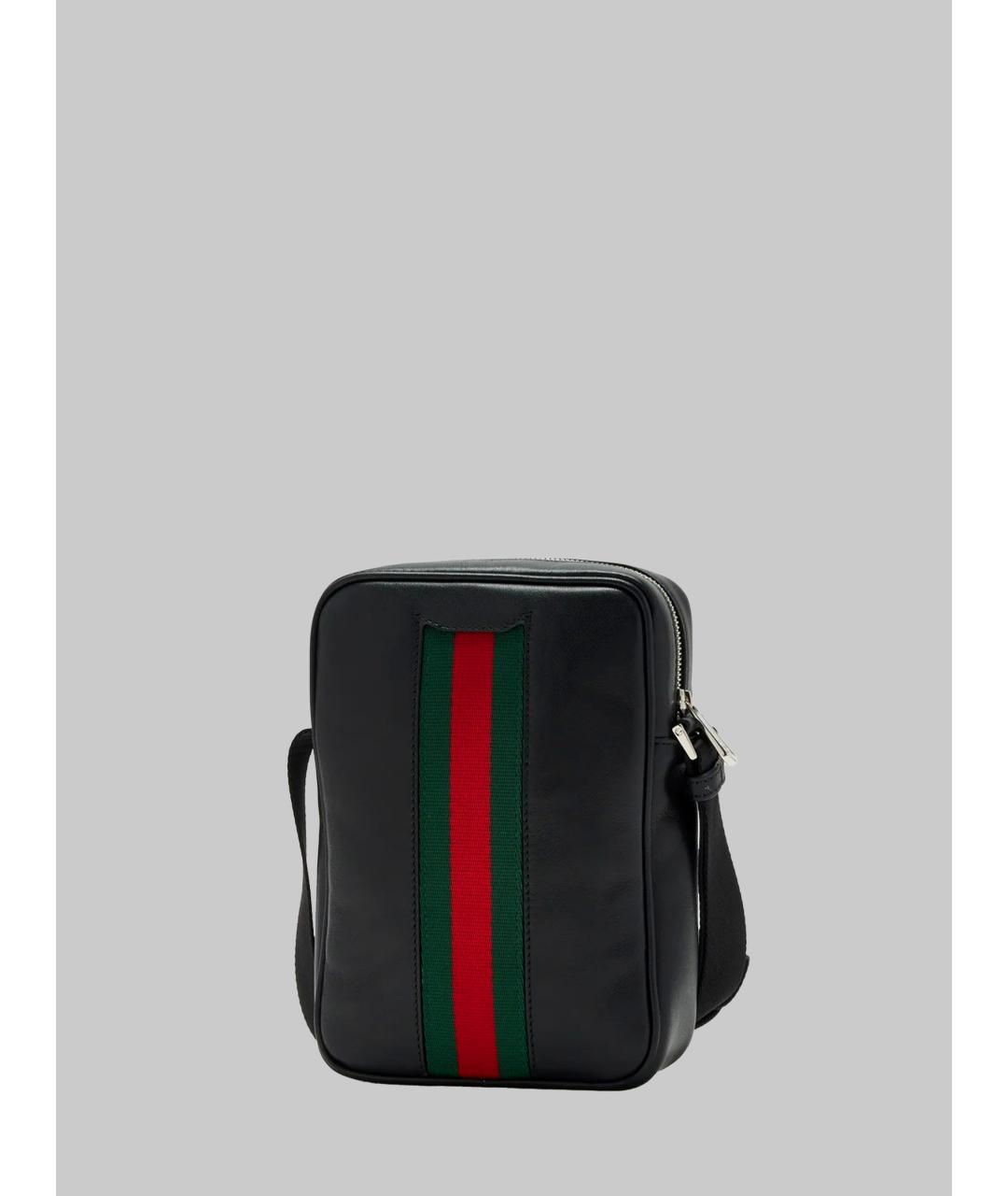 GUCCI Черная кожаная сумка на плечо, фото 2