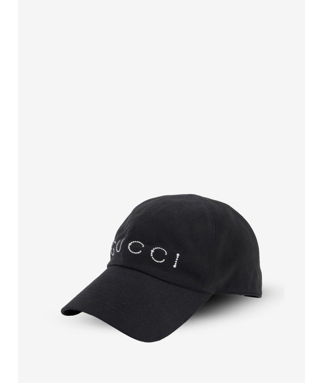 GUCCI Черная хлопковая кепка, фото 2