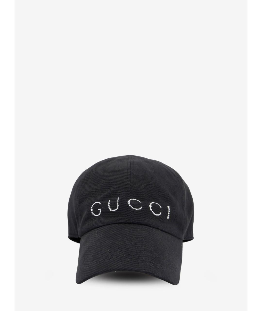 GUCCI Черная хлопковая кепка, фото 4