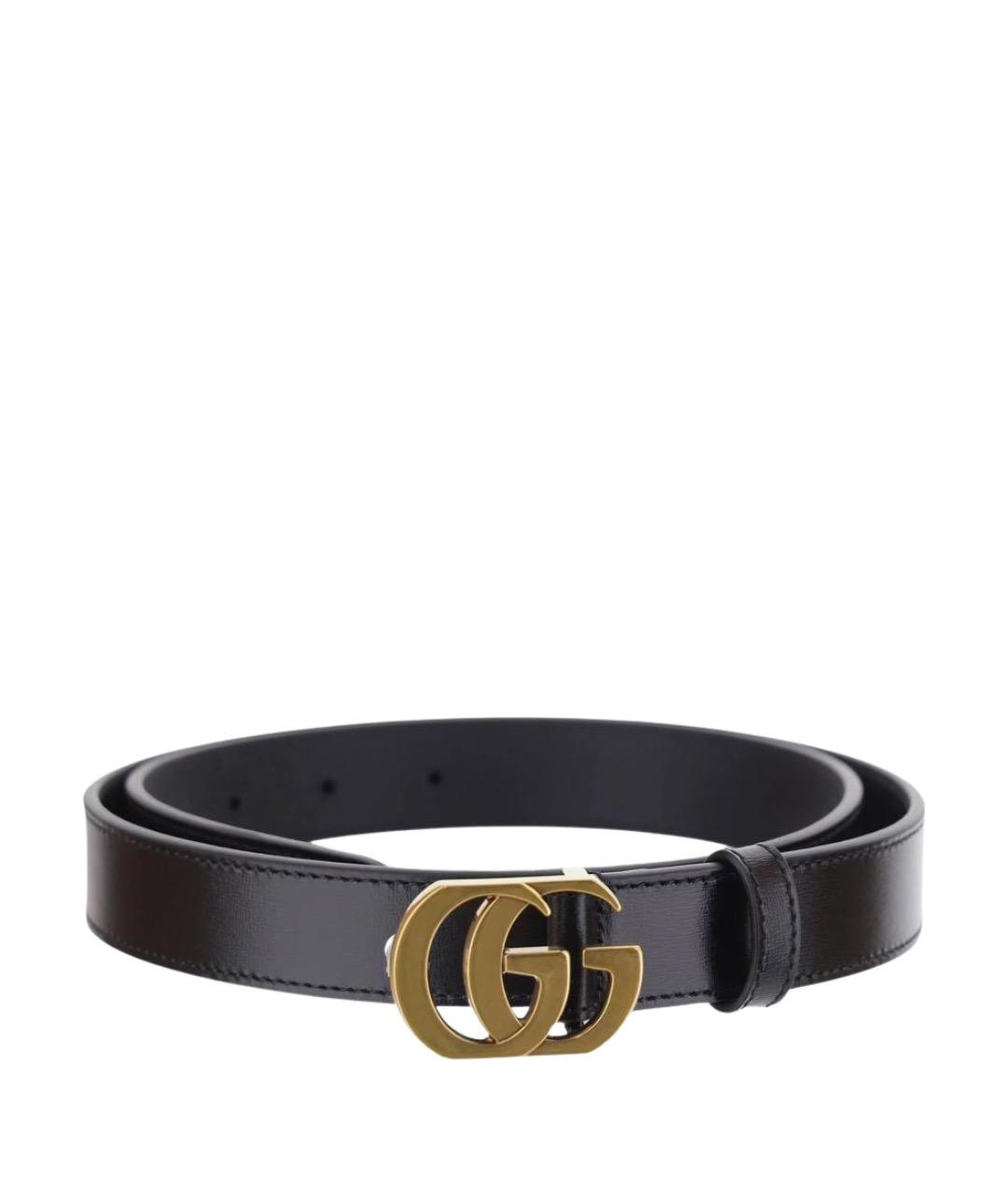 GUCCI Черный кожаный ремень, фото 1