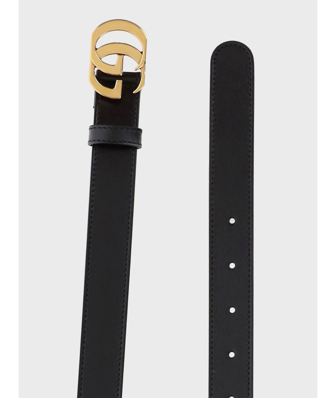 GUCCI Черный кожаный ремень, фото 2