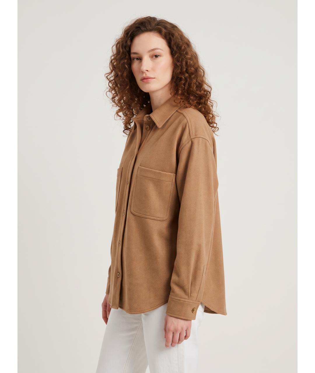 MAX MARA Бежевая шерстяная рубашка, фото 2