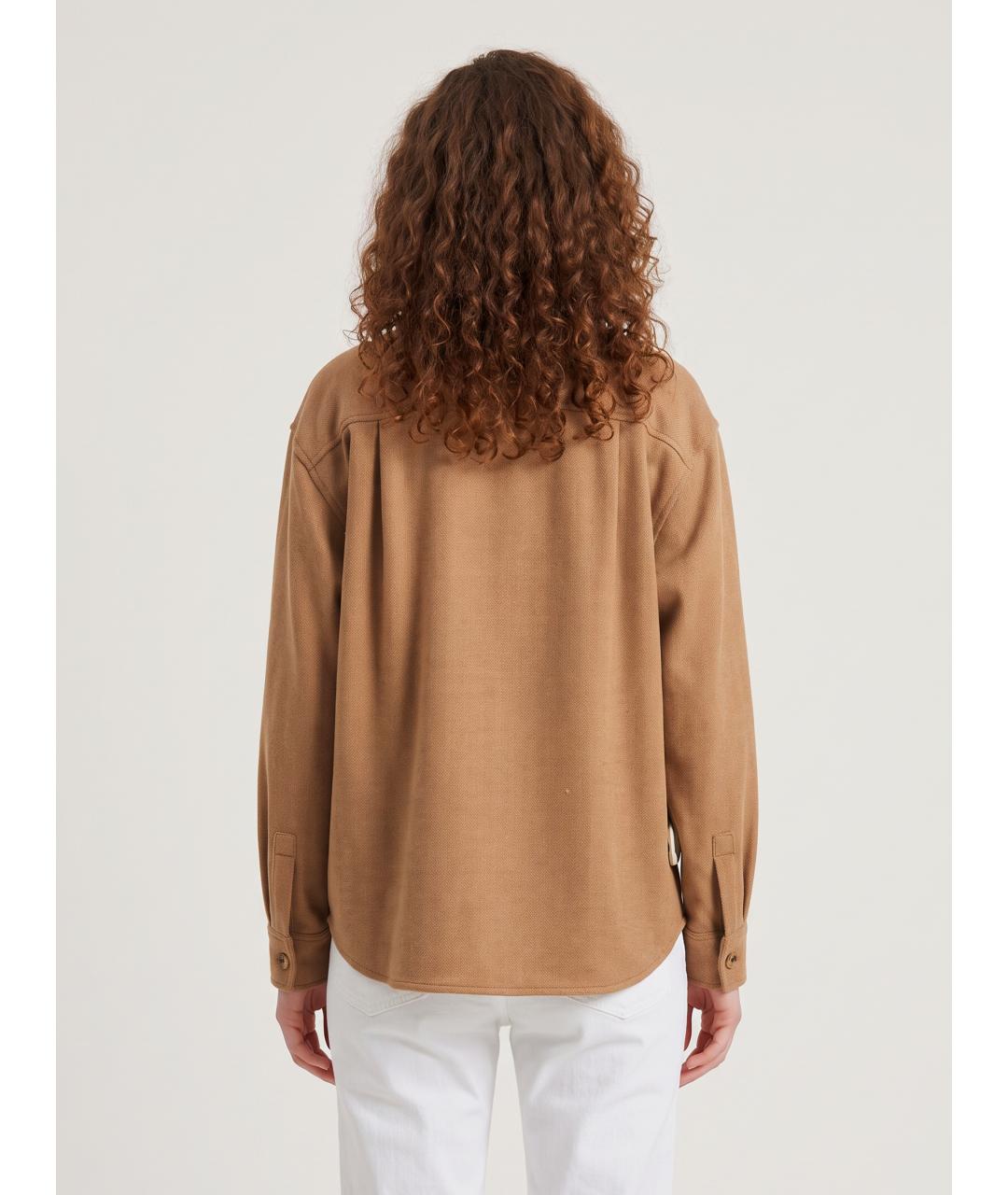 MAX MARA Бежевая шерстяная рубашка, фото 3