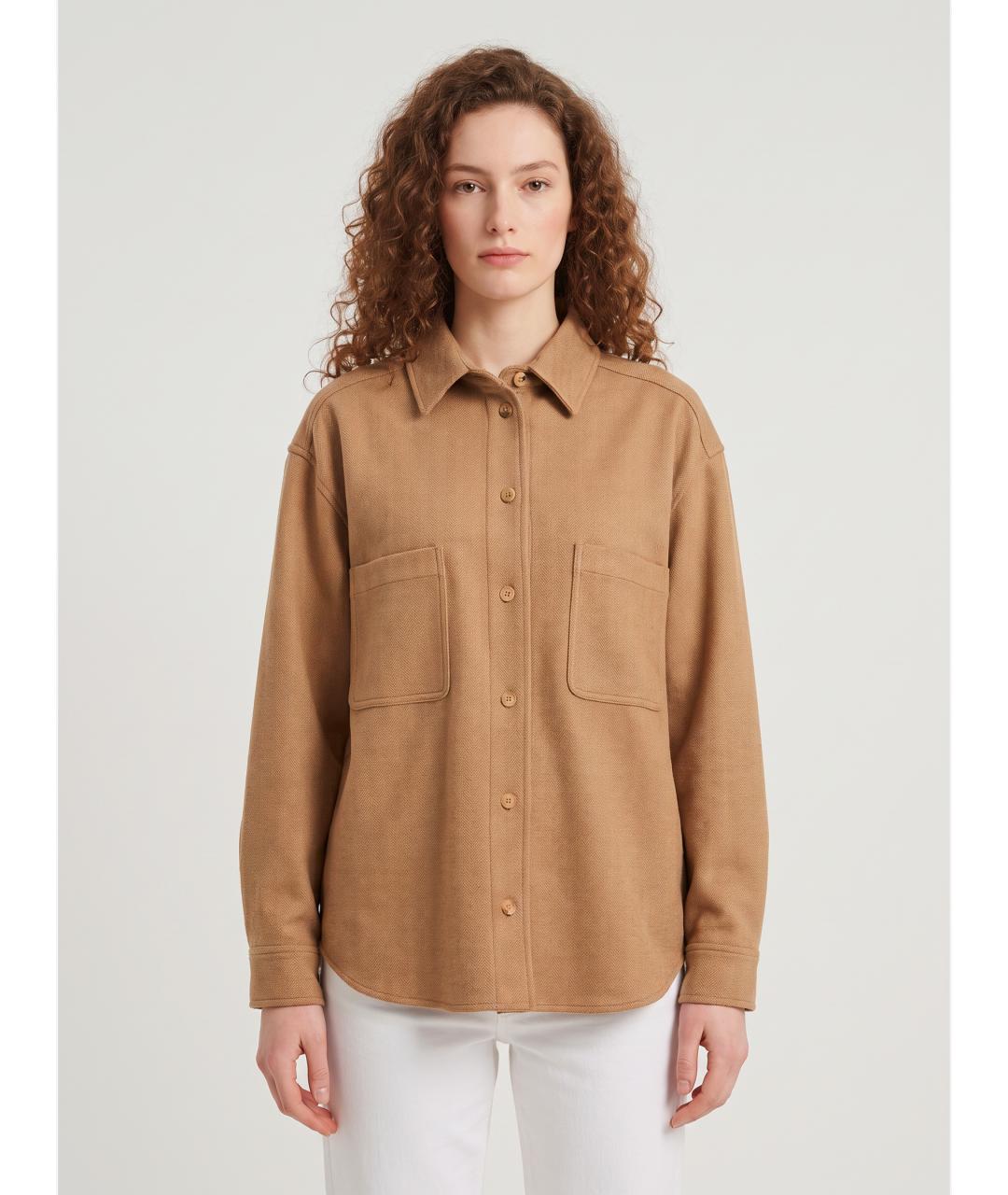 MAX MARA Бежевая шерстяная рубашка, фото 4