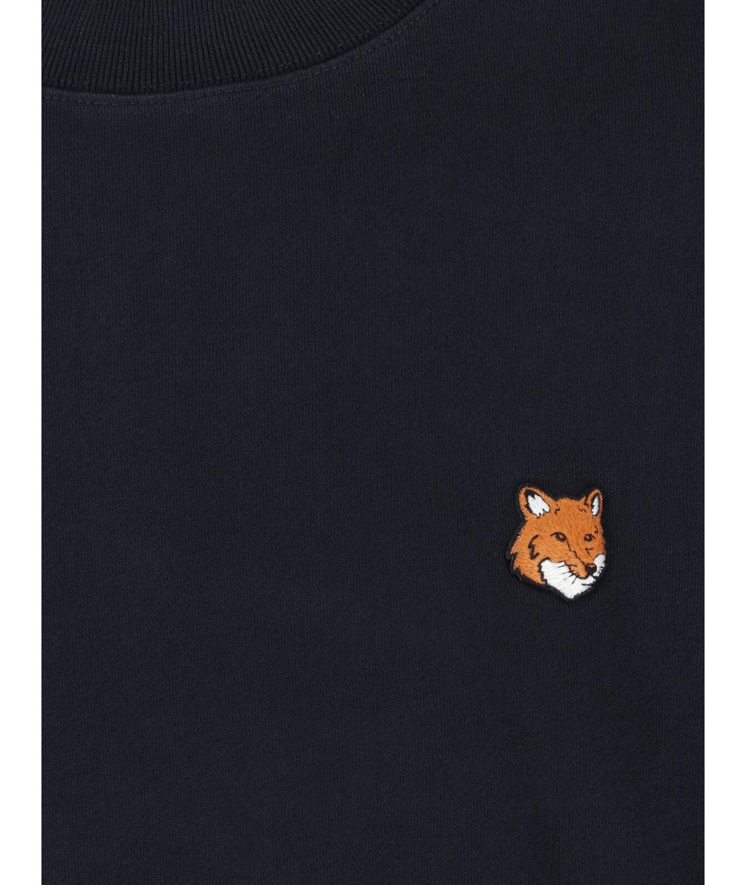 MAISON KITSUNE Черный хлопковый джемпер / свитер, фото 3