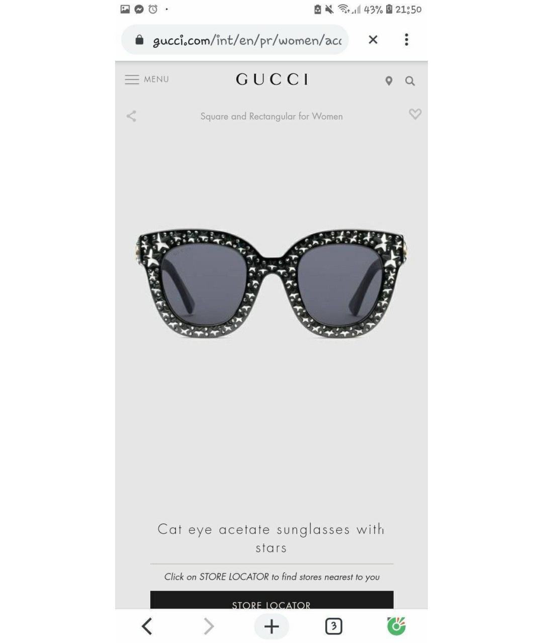 GUCCI Черные пластиковые солнцезащитные очки, фото 4