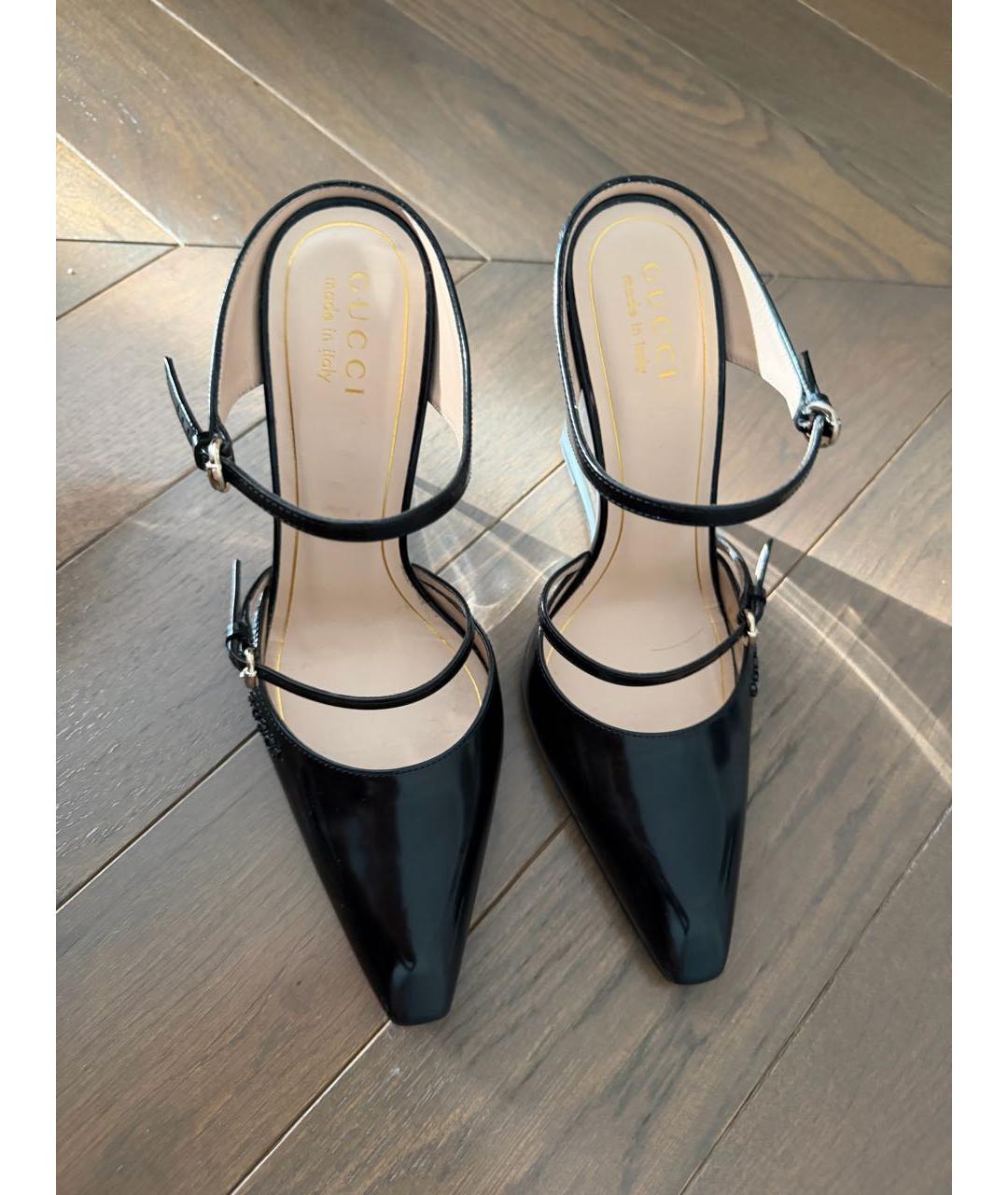 GUCCI Черные туфли из лакированной кожи, фото 3