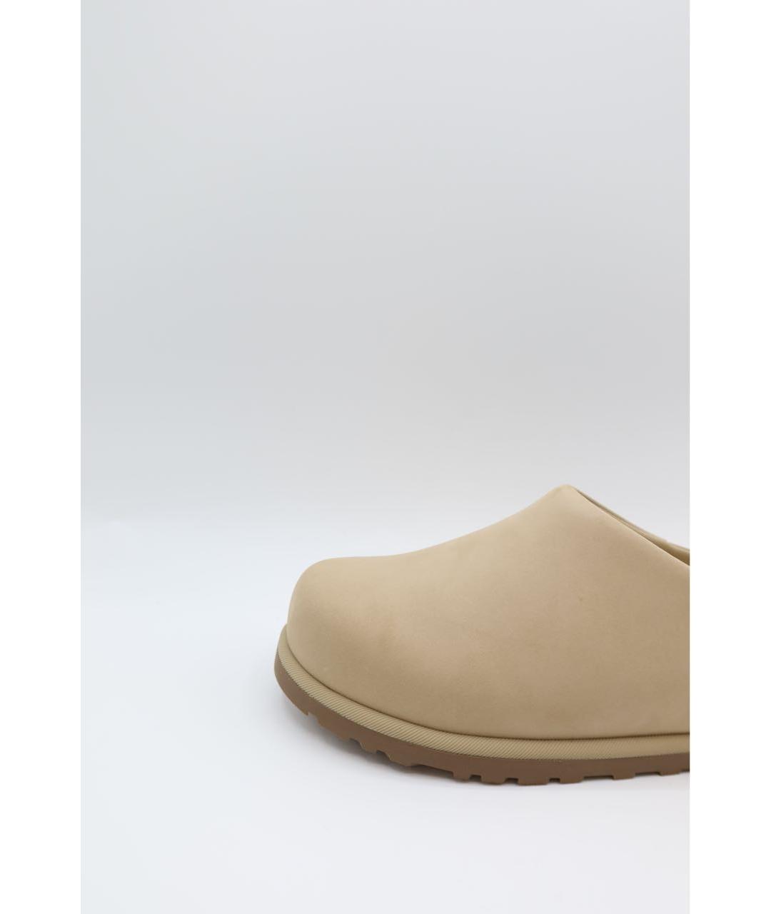 UGG Бежевые кожаные сабо, фото 2