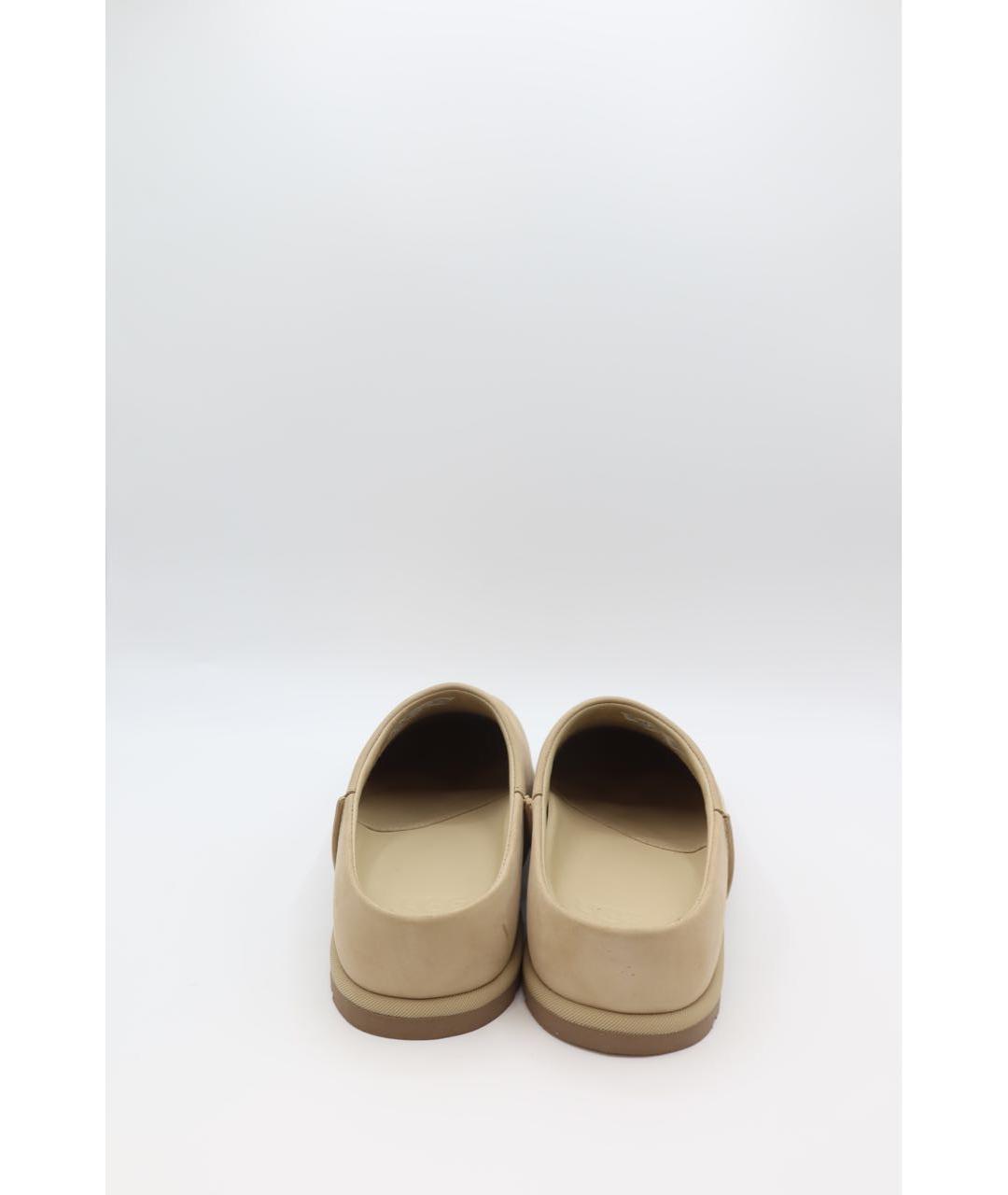 UGG Бежевые кожаные сабо, фото 4