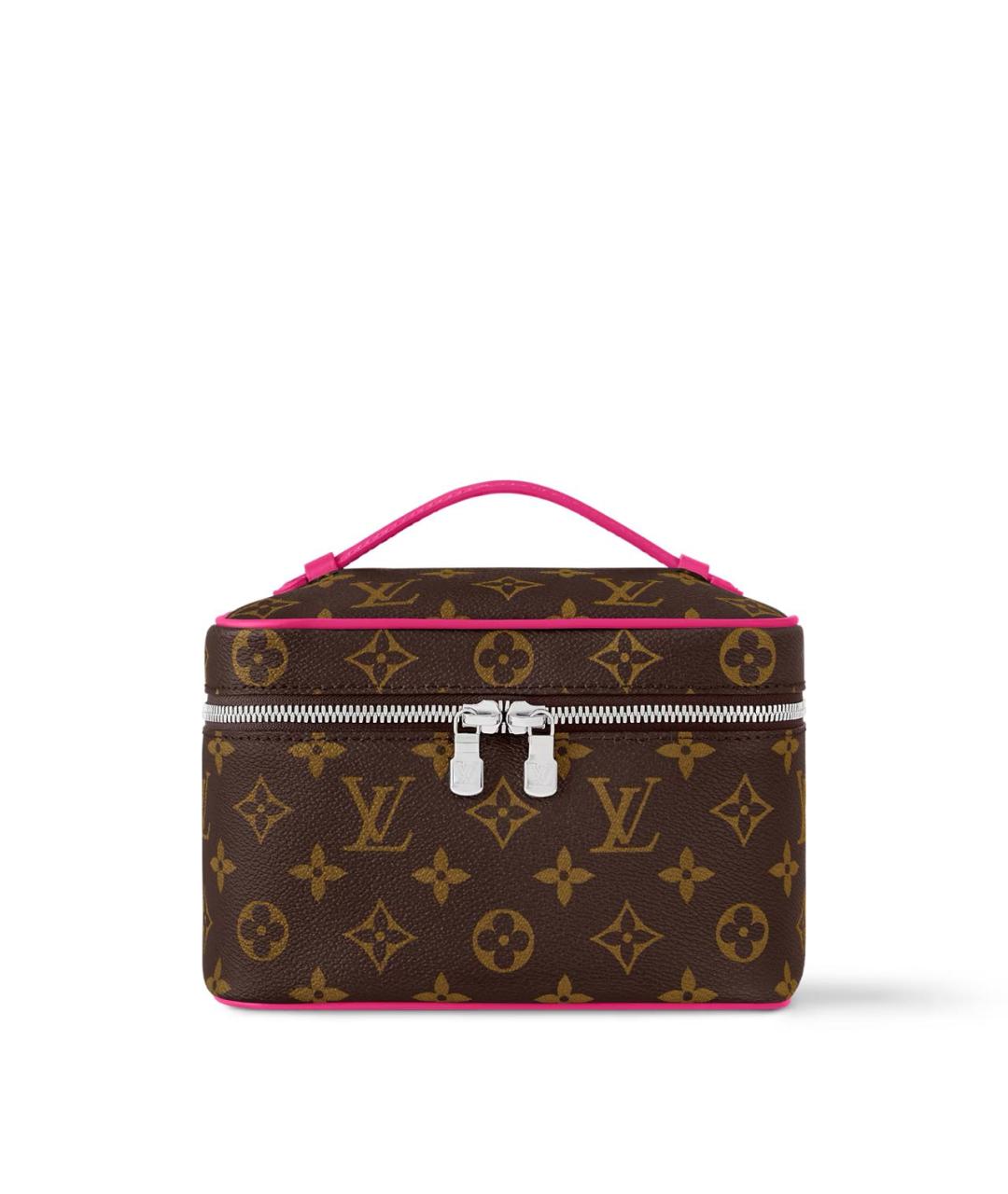 LOUIS VUITTON Коричневая косметичка из канвы, фото 4