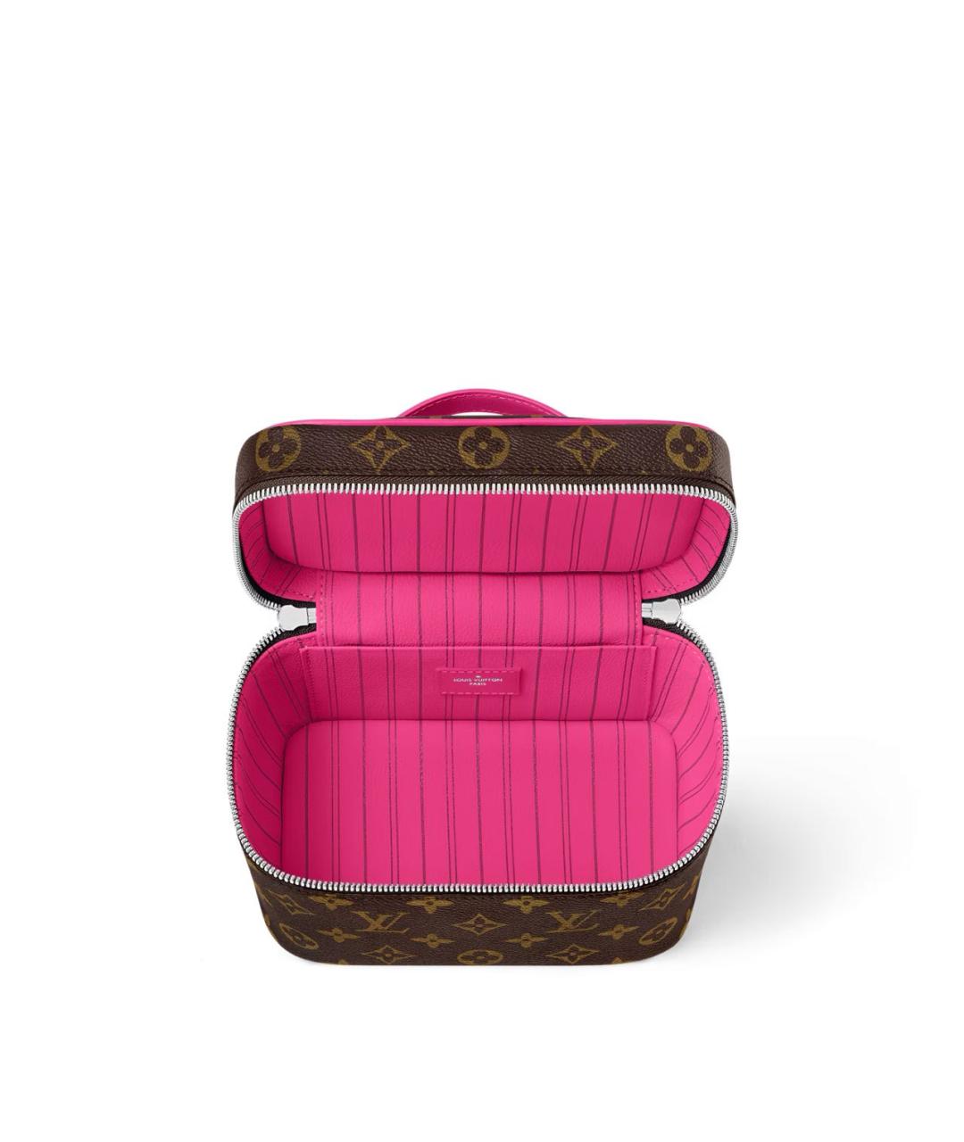 LOUIS VUITTON Коричневая косметичка из канвы, фото 2