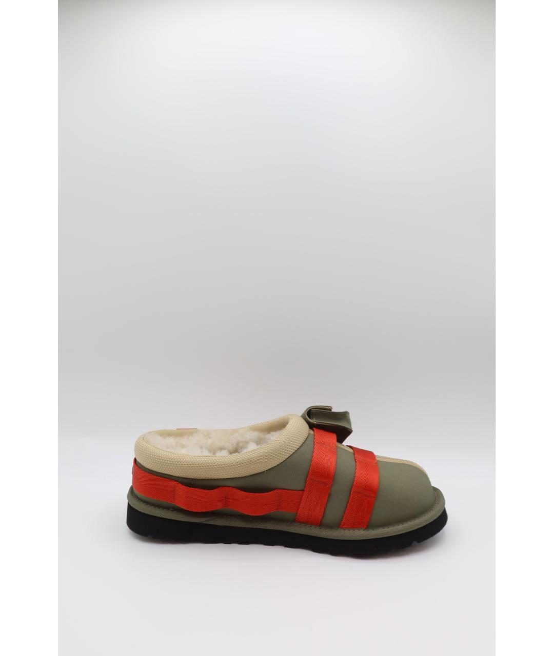 UGG Зеленые кожаные низкие ботинки, фото 7