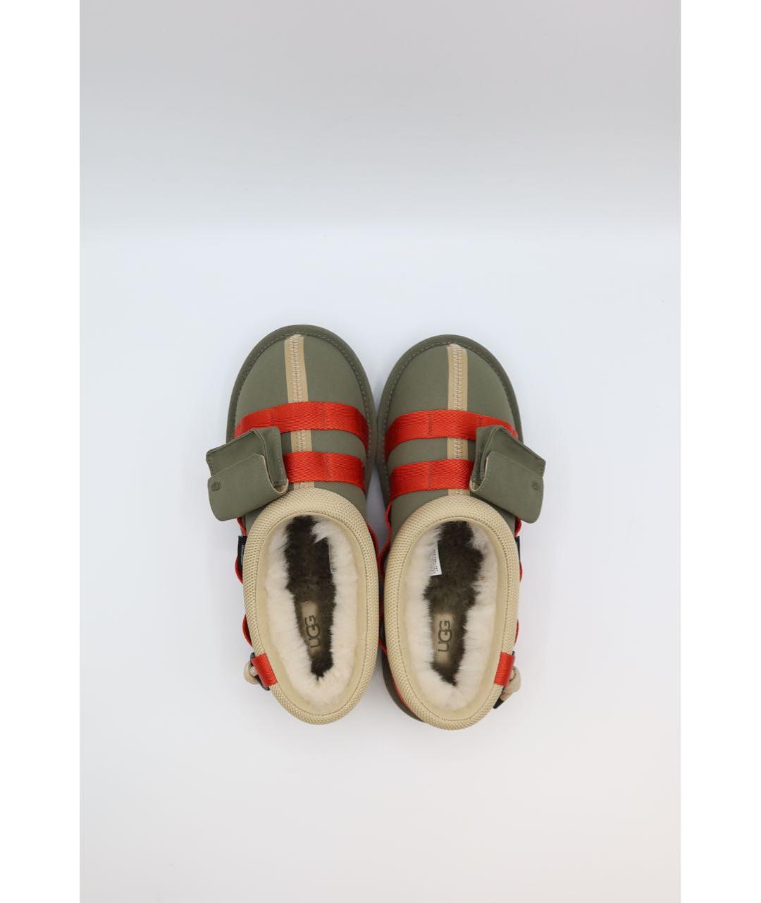 UGG Зеленые кожаные низкие ботинки, фото 5