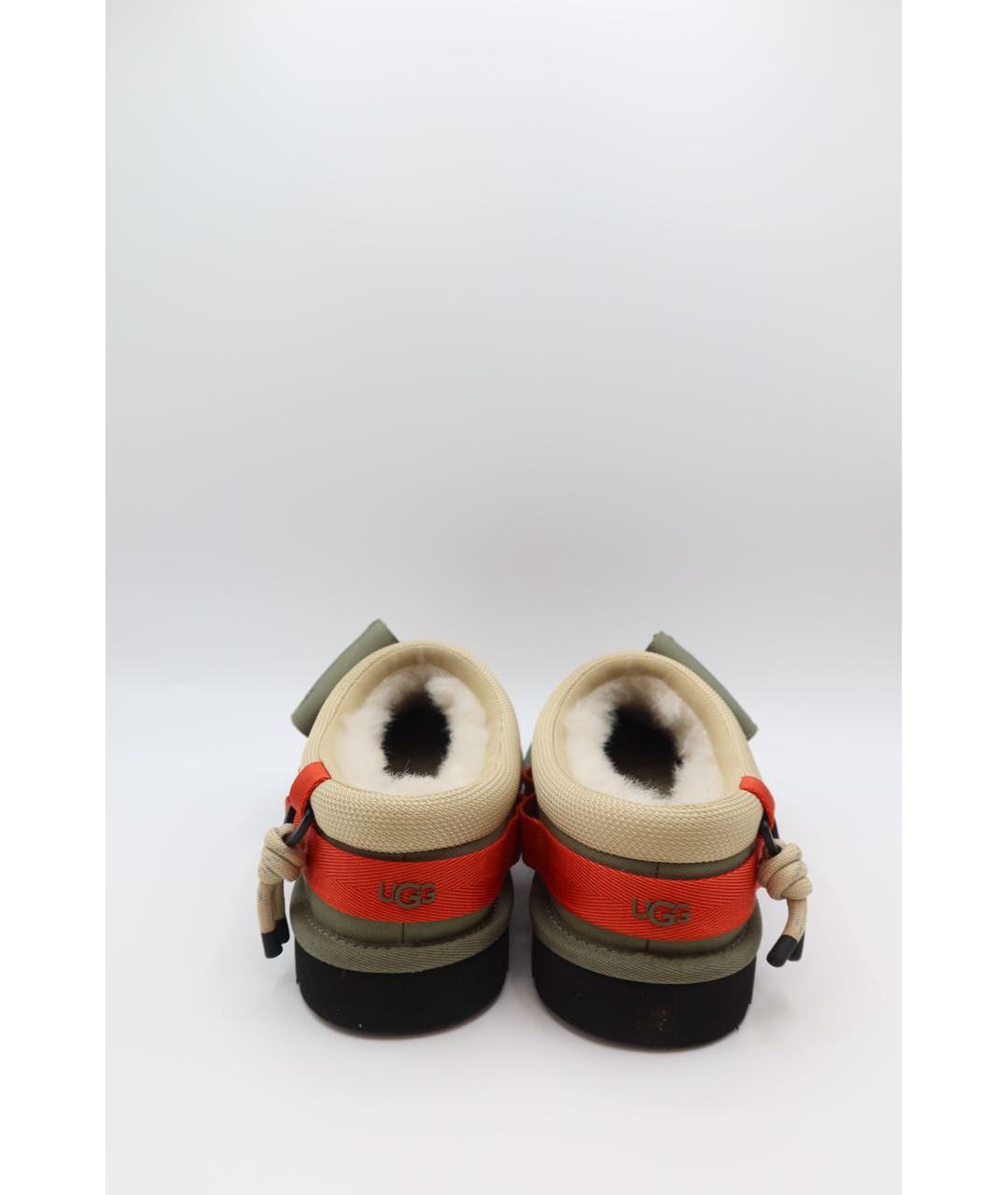 UGG Зеленые кожаные низкие ботинки, фото 4