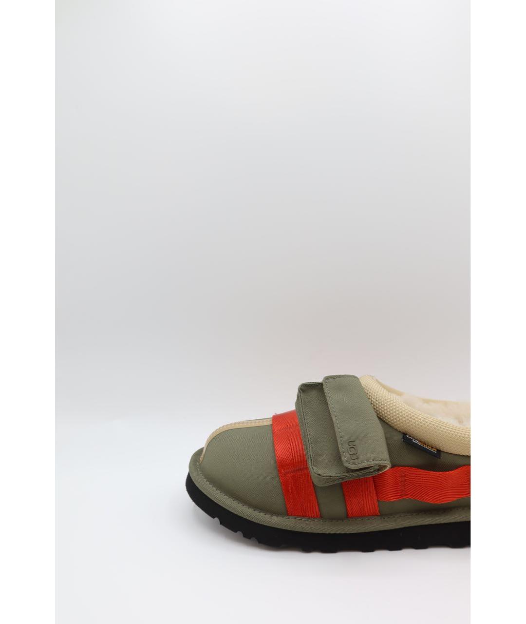 UGG Зеленые кожаные низкие ботинки, фото 2