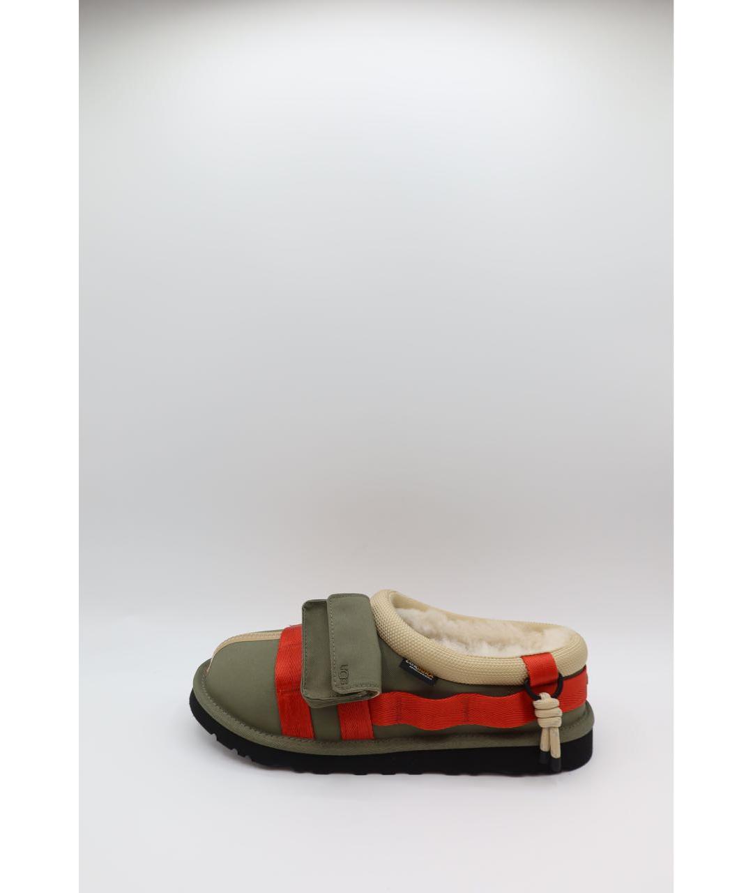 UGG Зеленые кожаные низкие ботинки, фото 6