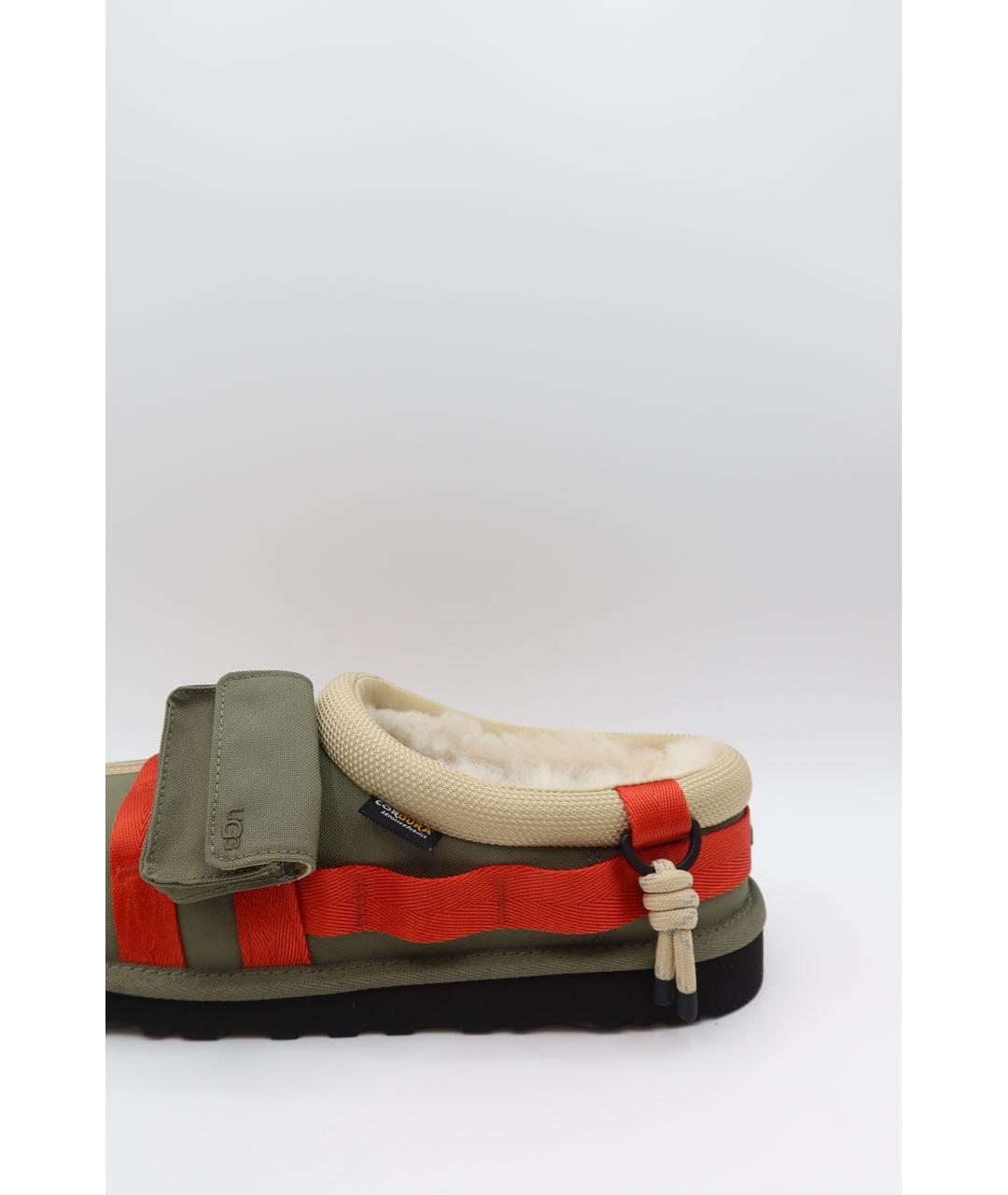 UGG Зеленые кожаные низкие ботинки, фото 3