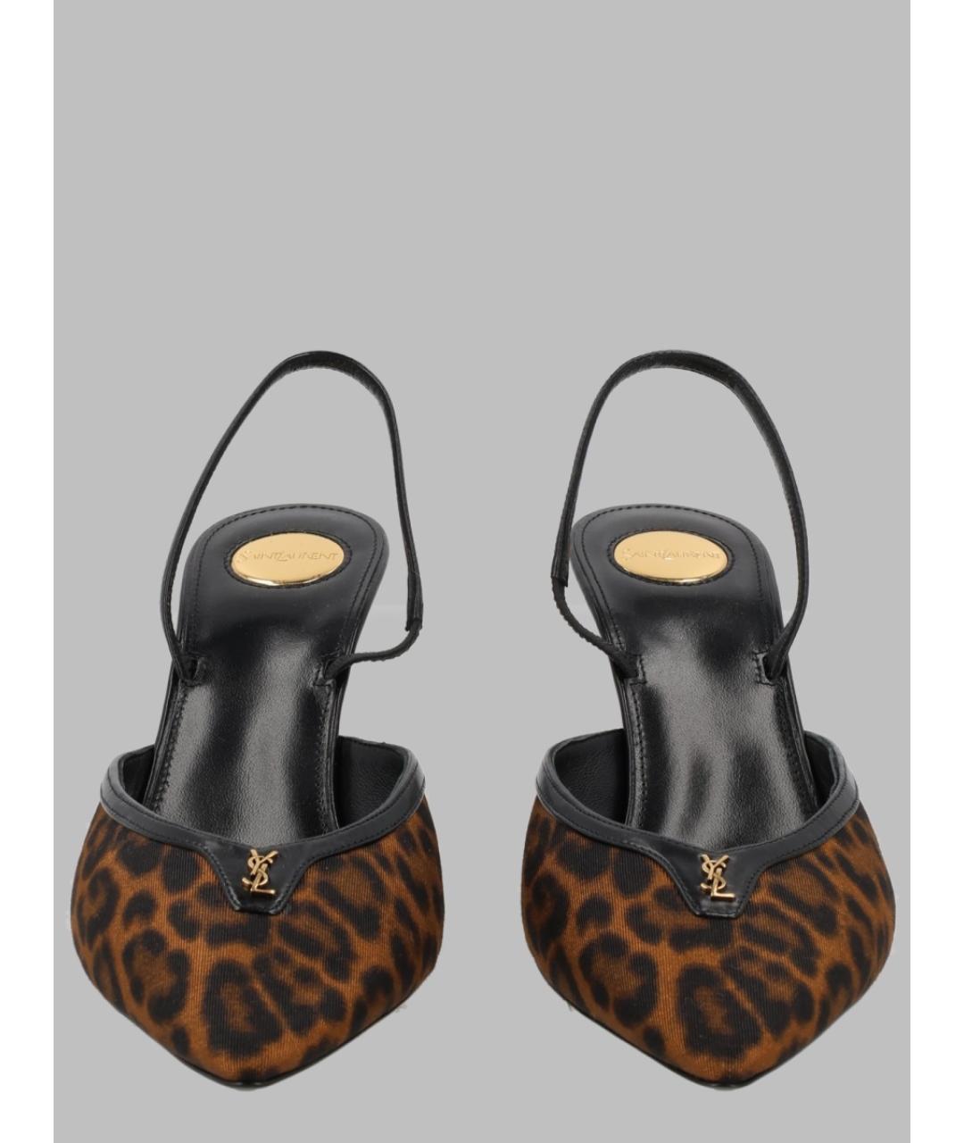 SAINT LAURENT Мульти текстильные туфли, фото 2