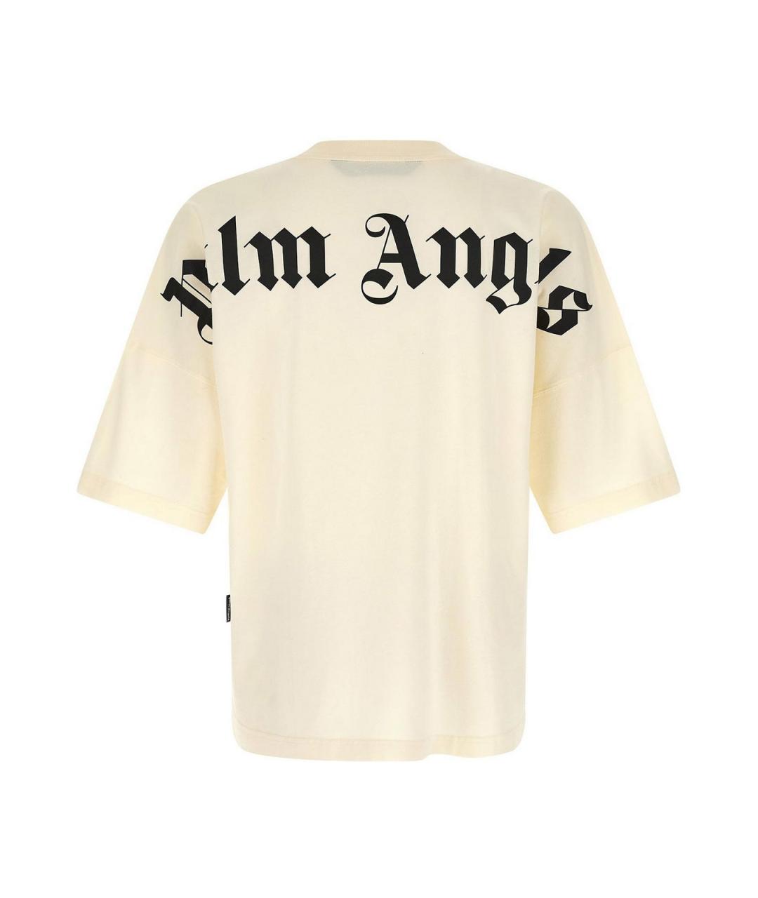 PALM ANGELS Белая хлопковая футболка, фото 2