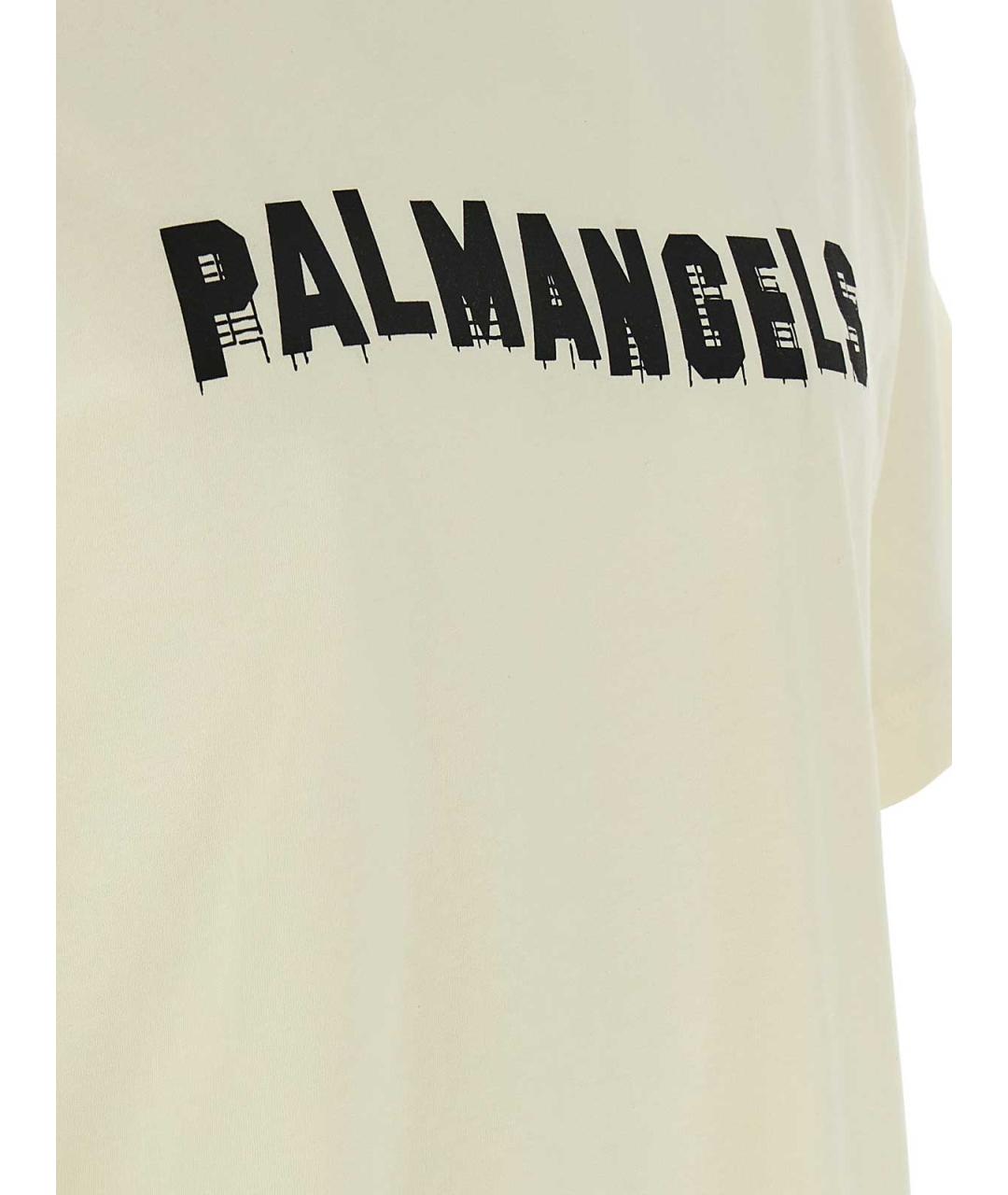 PALM ANGELS Белая хлопковая футболка, фото 4