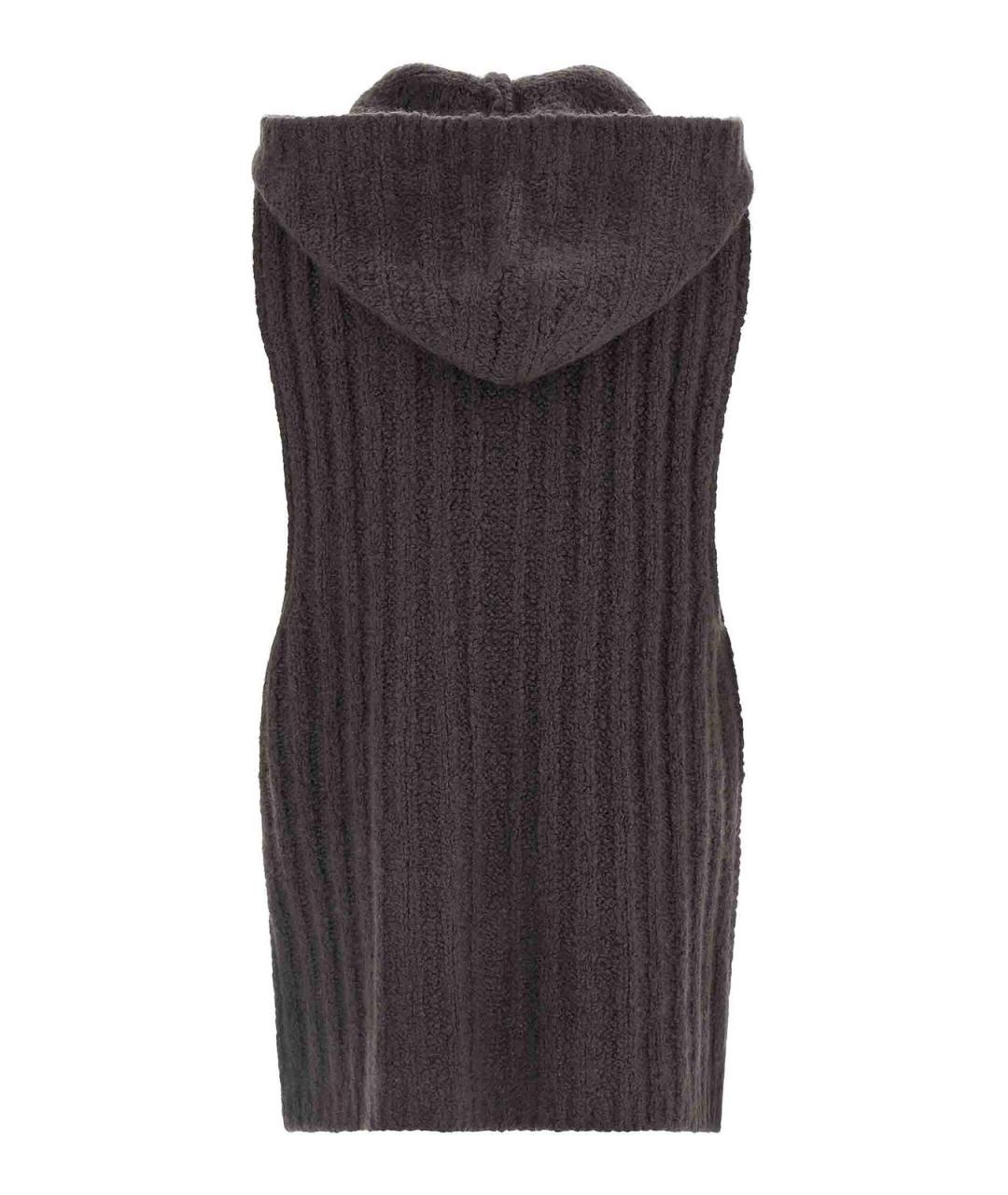 RICK OWENS Серая кашемировая жилетка, фото 2