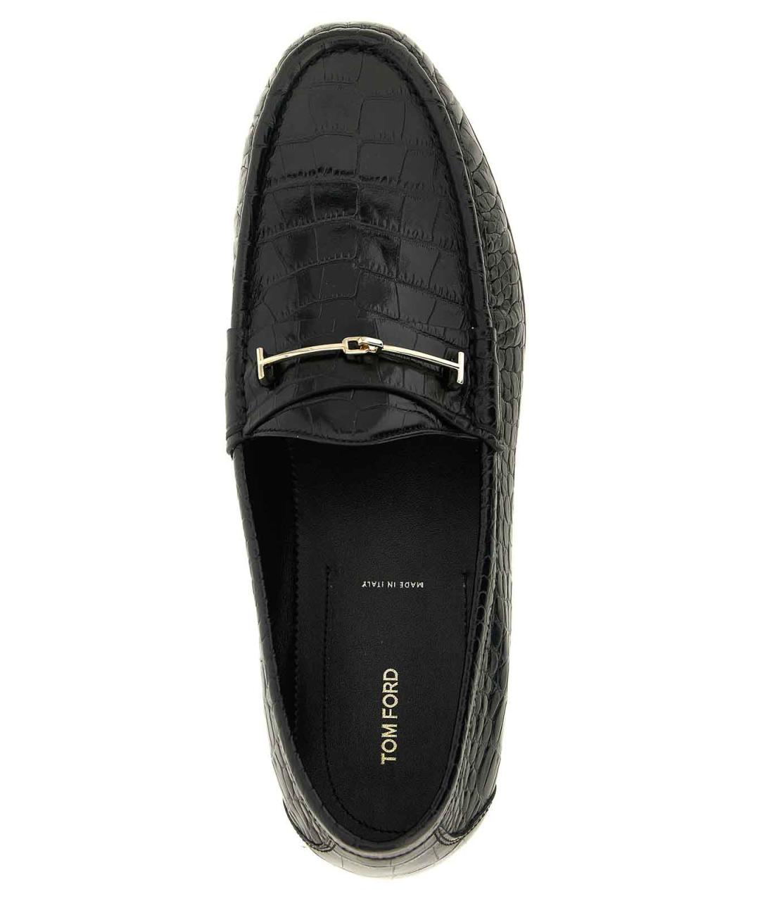 TOM FORD Черные кожаные лоферы, фото 4