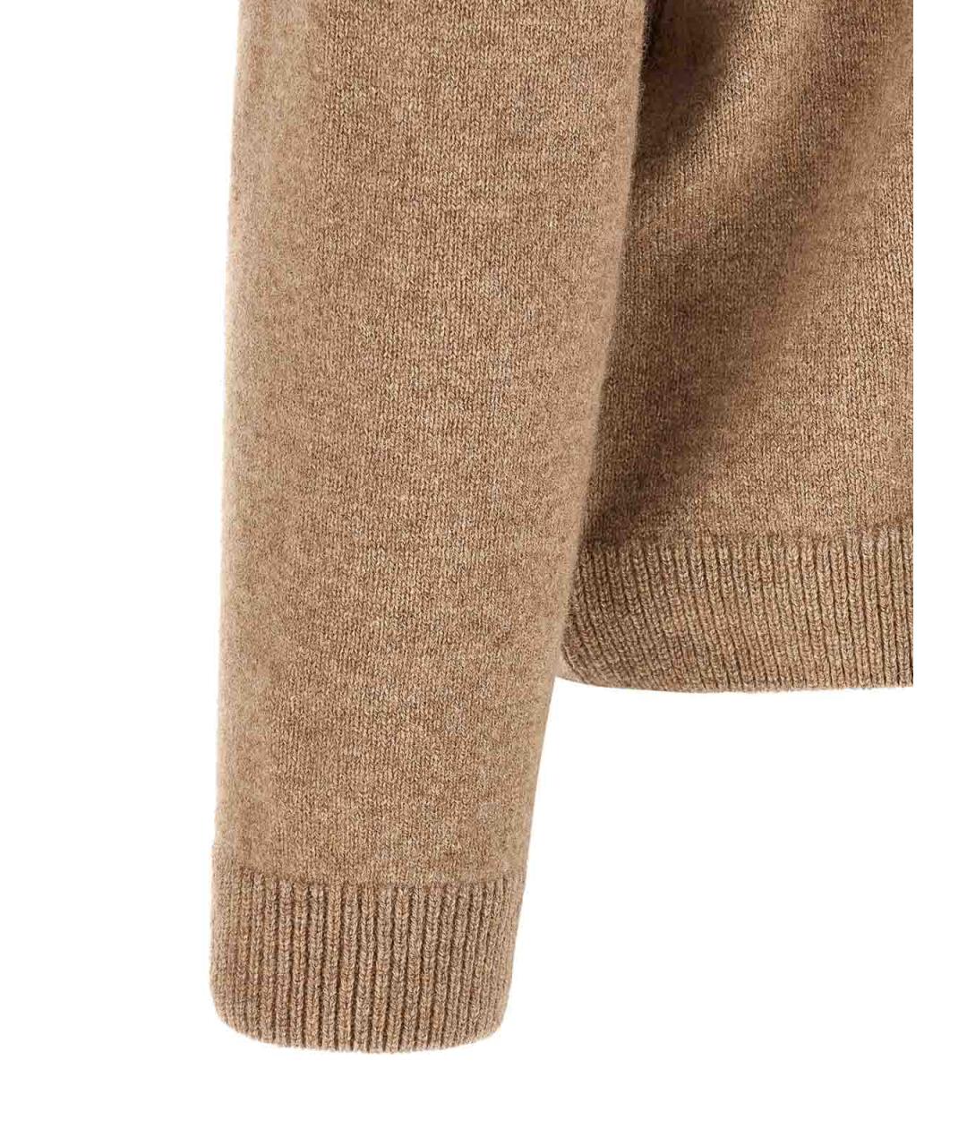 MAISON KITSUNE Бежевый шерстяной джемпер / свитер, фото 4