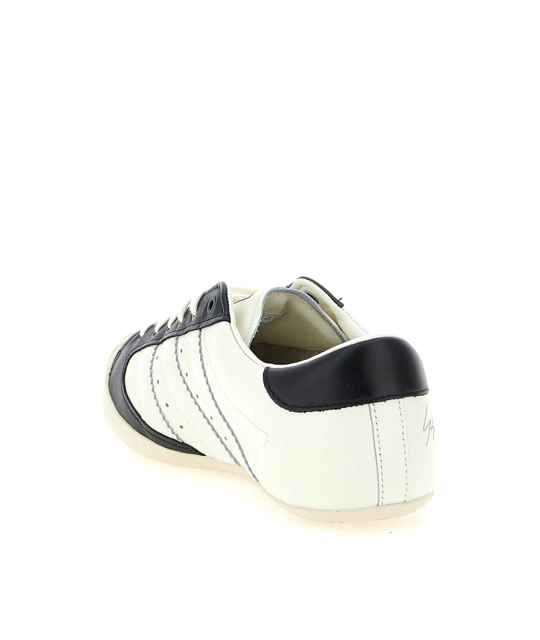 Y-3 Белые кожаные низкие кроссовки / кеды, фото 3