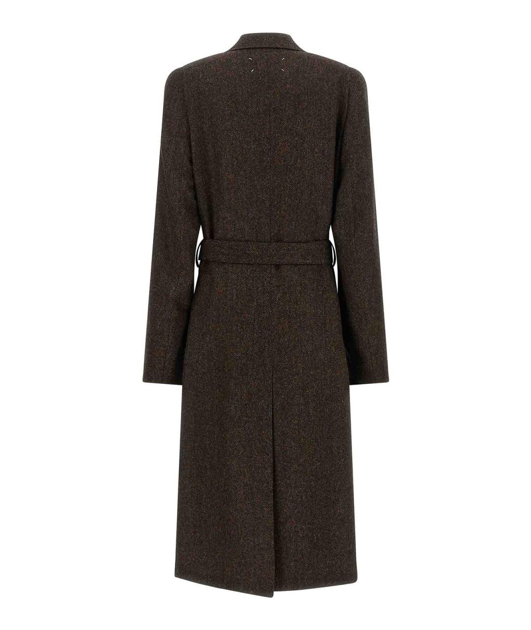 MAISON MARGIELA Коричневое шерстяное пальто, фото 2