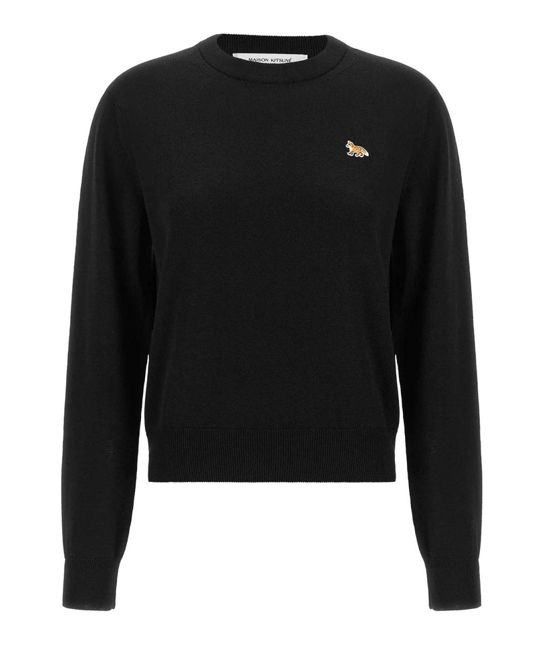 MAISON KITSUNE Черный шерстяной джемпер / свитер, фото 1