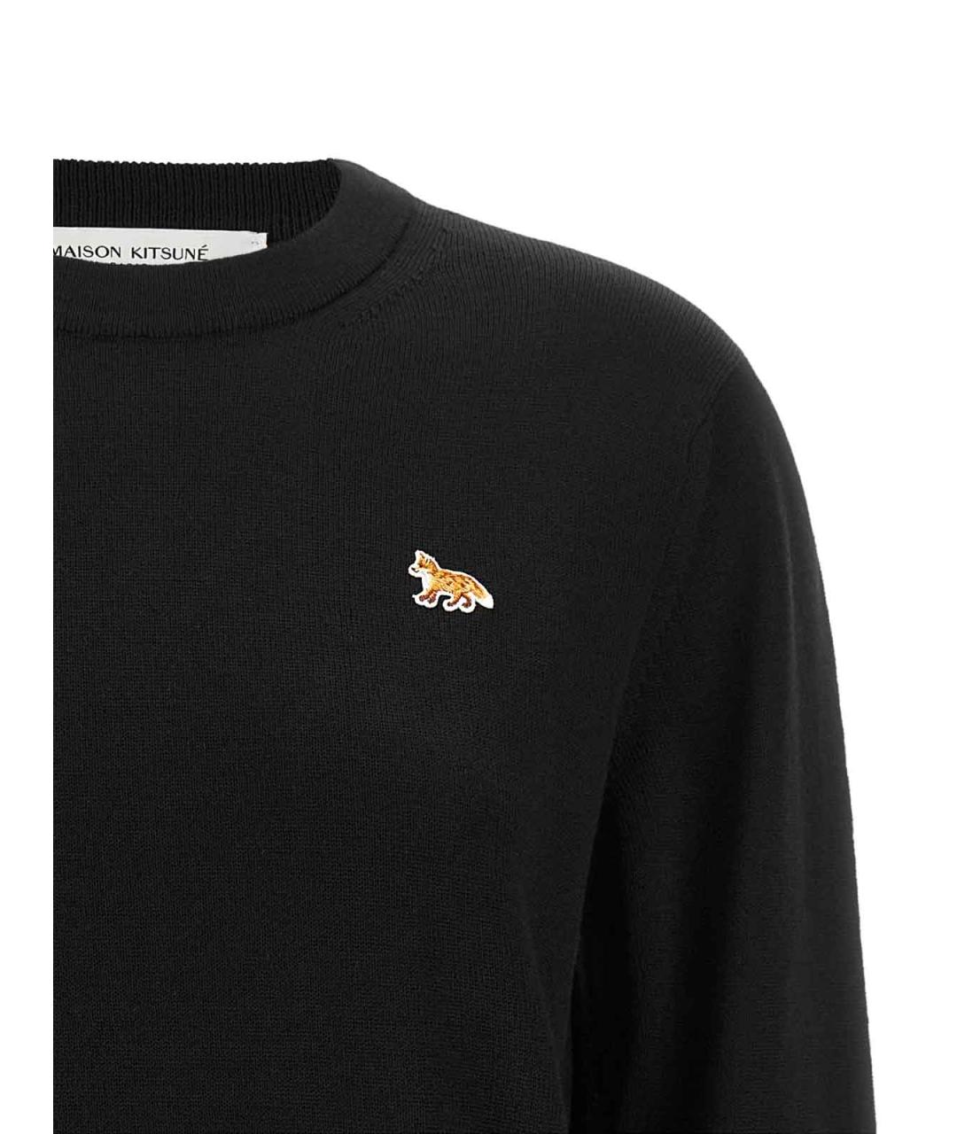 MAISON KITSUNE Черный шерстяной джемпер / свитер, фото 3
