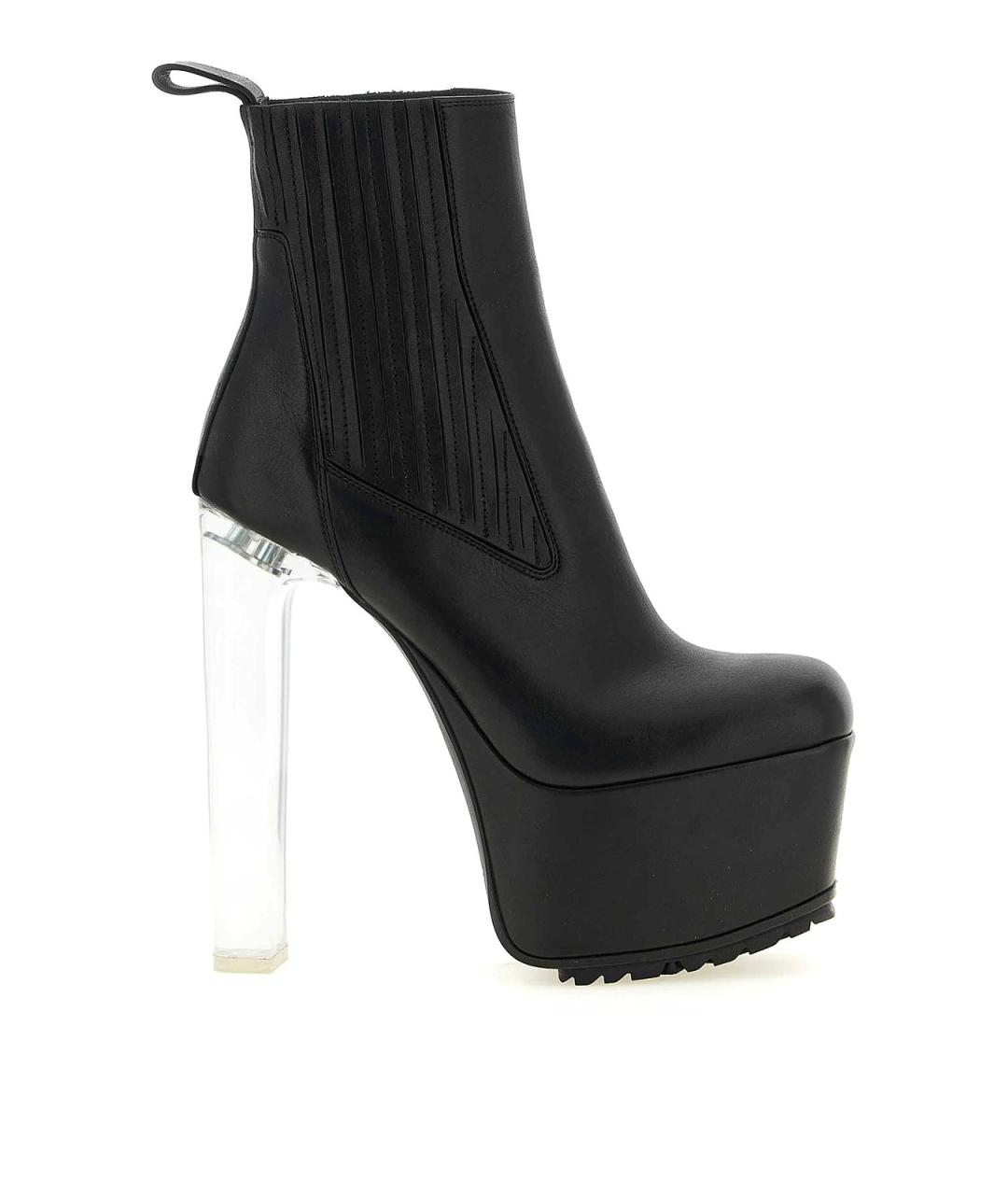 RICK OWENS Черные кожаные ботильоны, фото 5