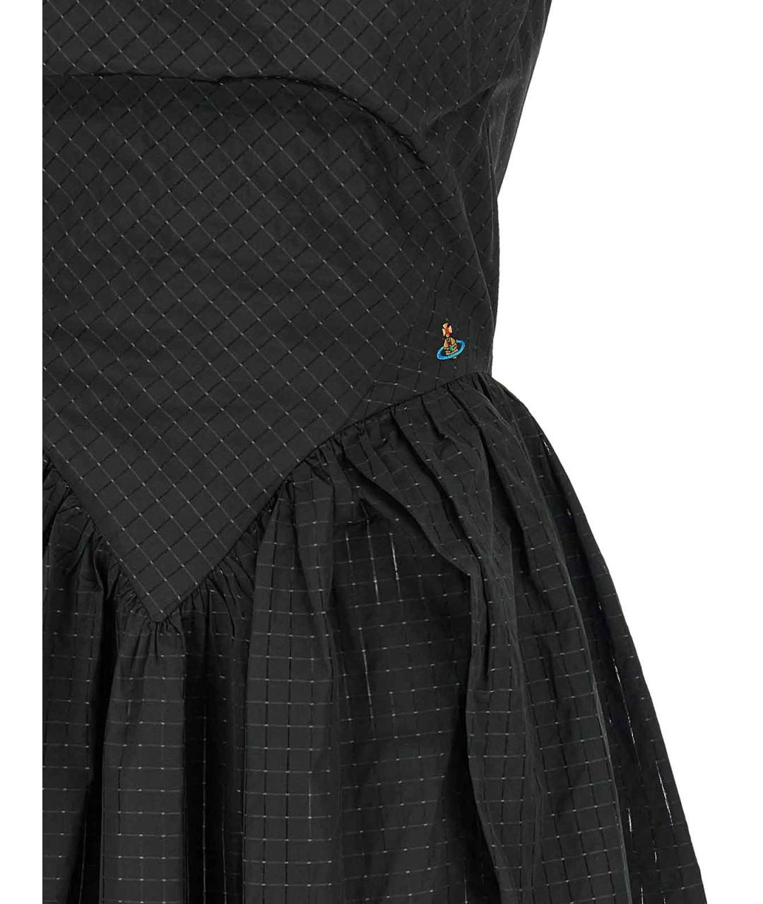 VIVIENNE WESTWOOD Черное шелковое повседневное платье, фото 4