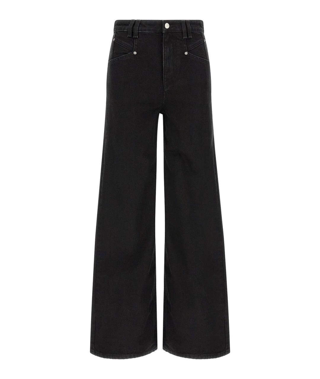 ISABEL MARANT ETOILE Черные хлопковые джинсы клеш, фото 1