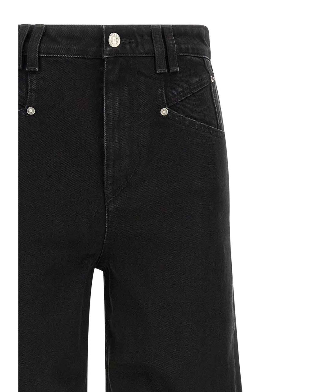 ISABEL MARANT ETOILE Черные хлопковые джинсы клеш, фото 3