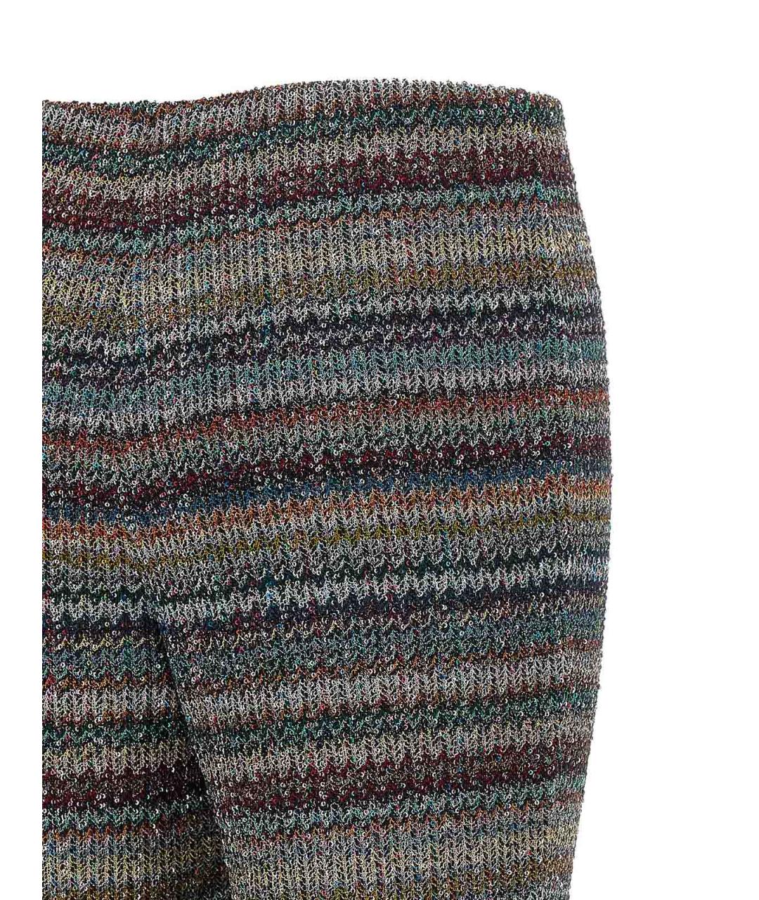 MISSONI Мульти полиэстеровые прямые брюки, фото 4