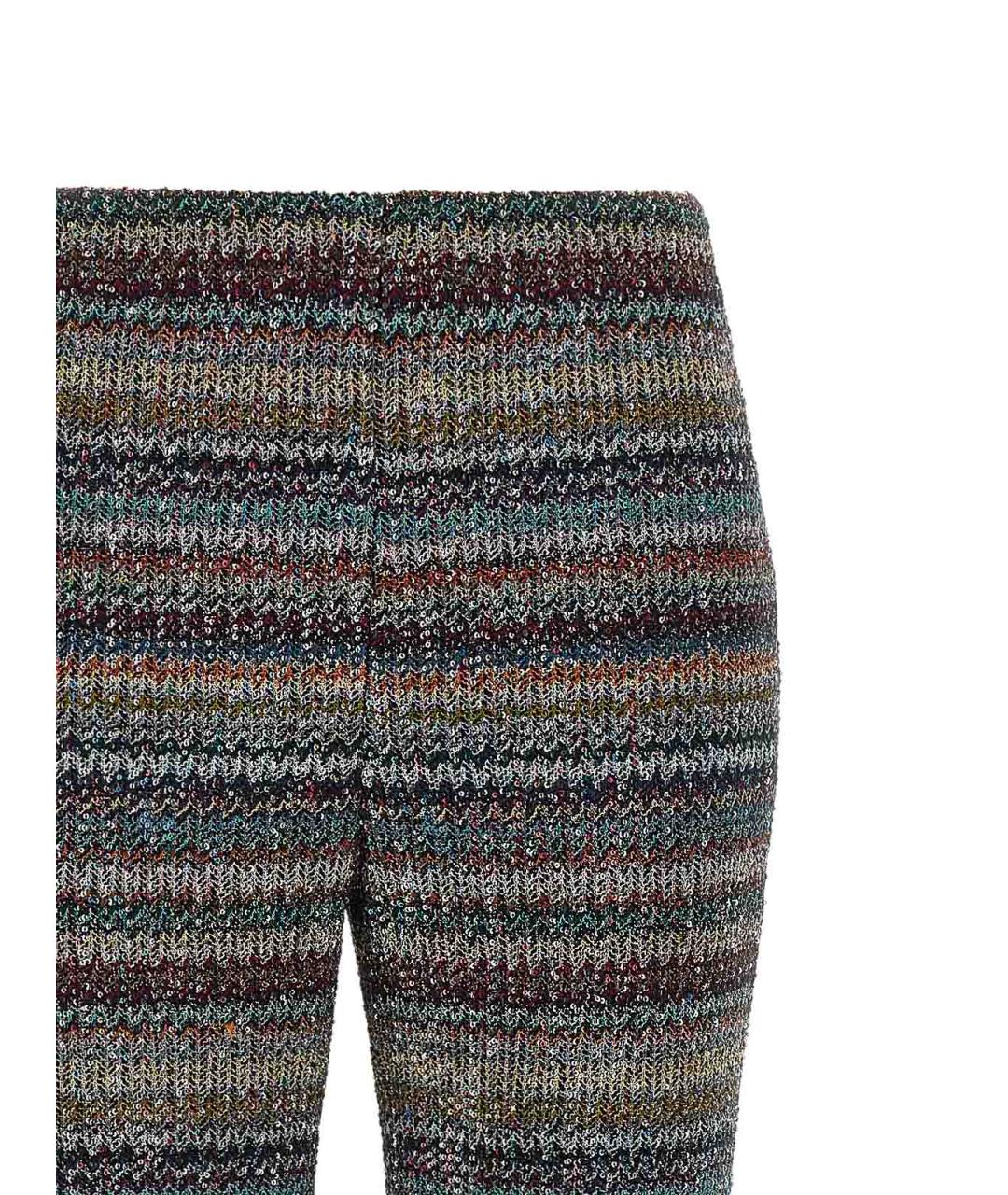MISSONI Мульти полиэстеровые прямые брюки, фото 3