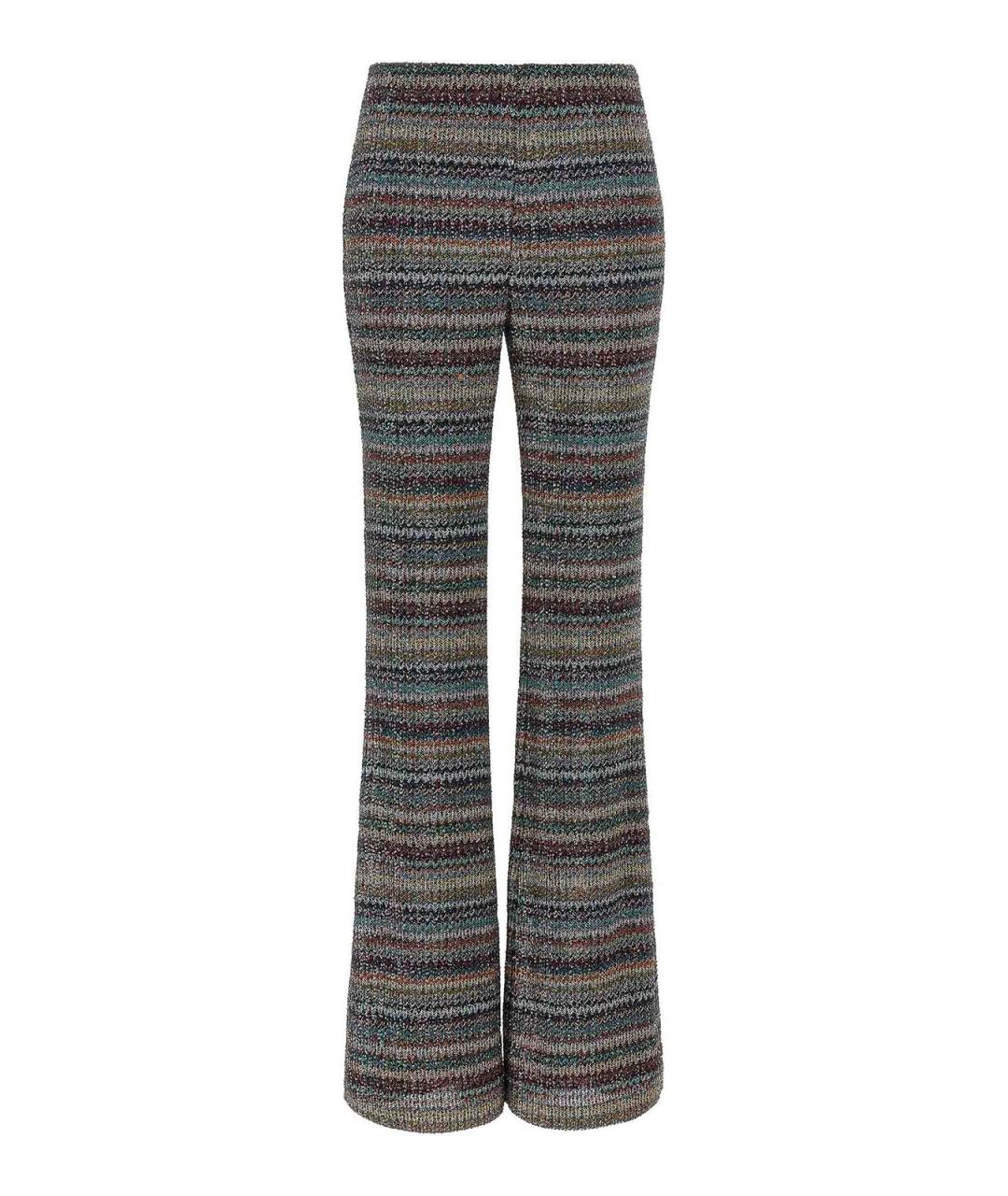 MISSONI Мульти полиэстеровые прямые брюки, фото 1