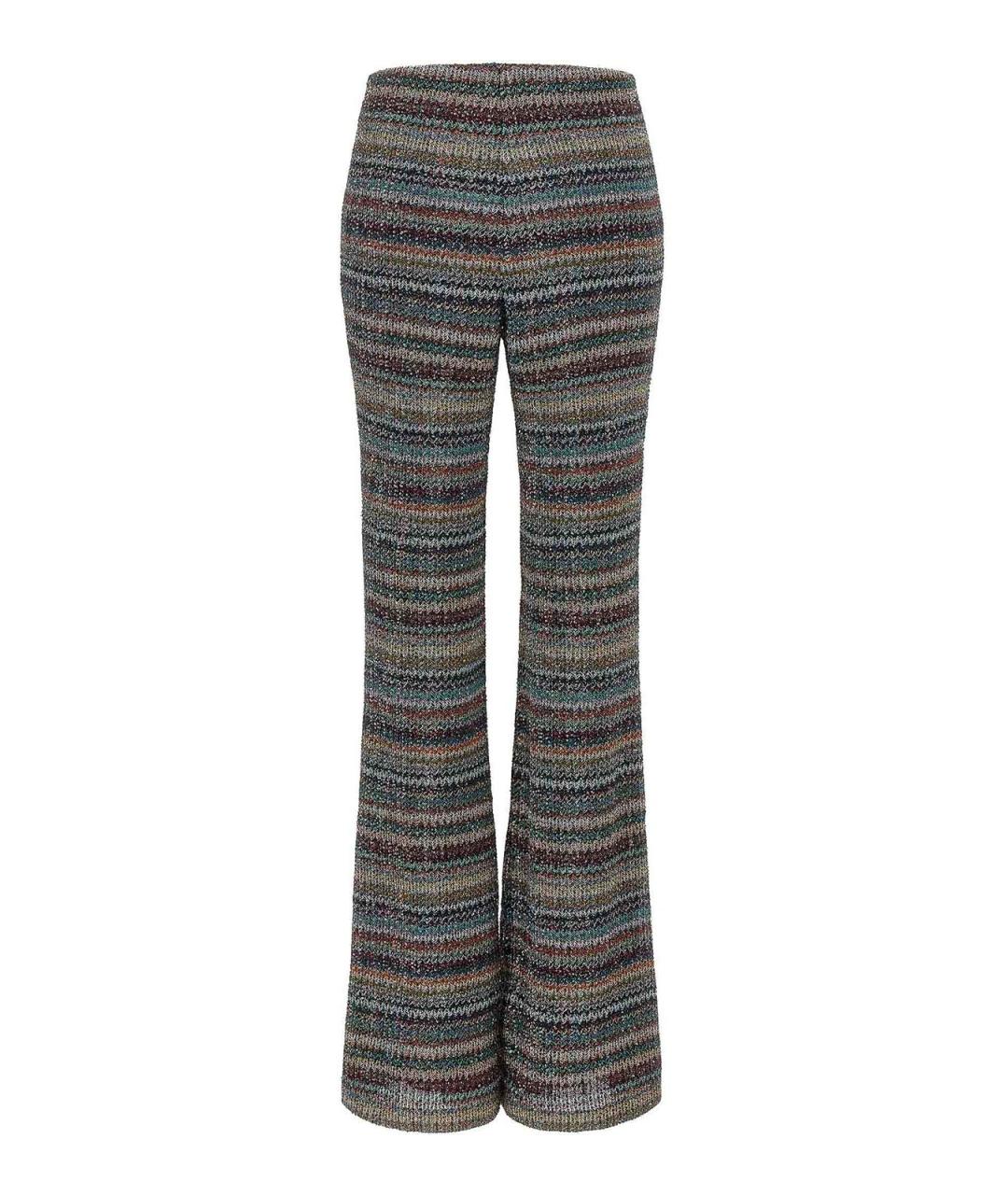 MISSONI Мульти полиэстеровые прямые брюки, фото 2