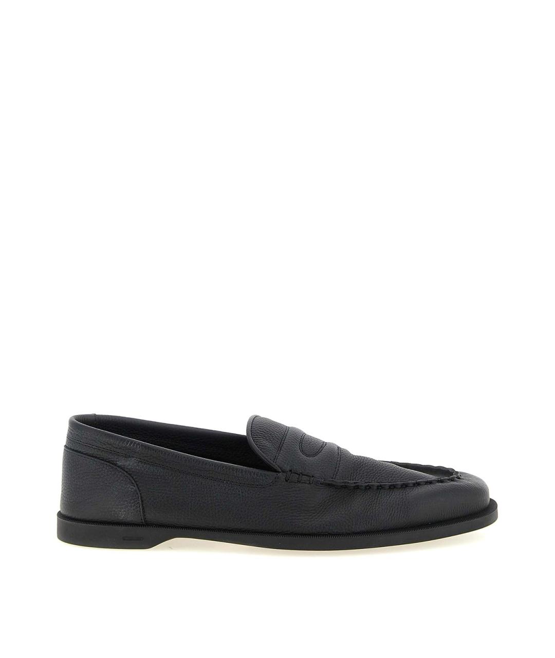 JOHN LOBB Черные кожаные лоферы, фото 1