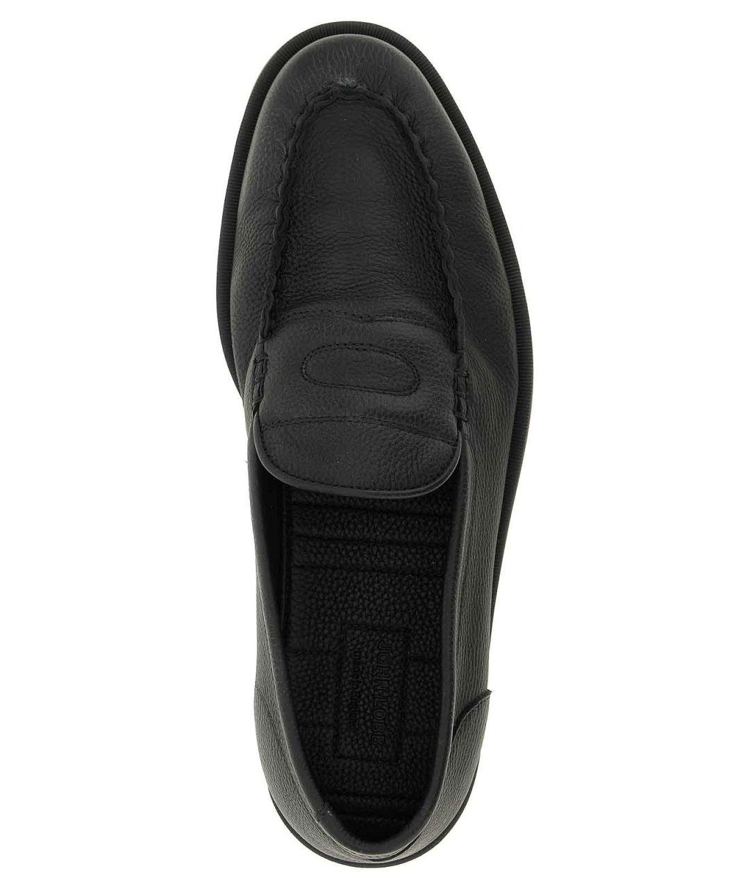 JOHN LOBB Черные кожаные лоферы, фото 4