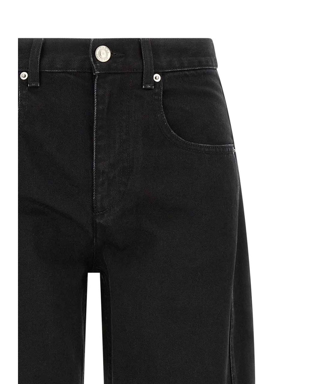 ISABEL MARANT ETOILE Черные хлопковые прямые джинсы, фото 3